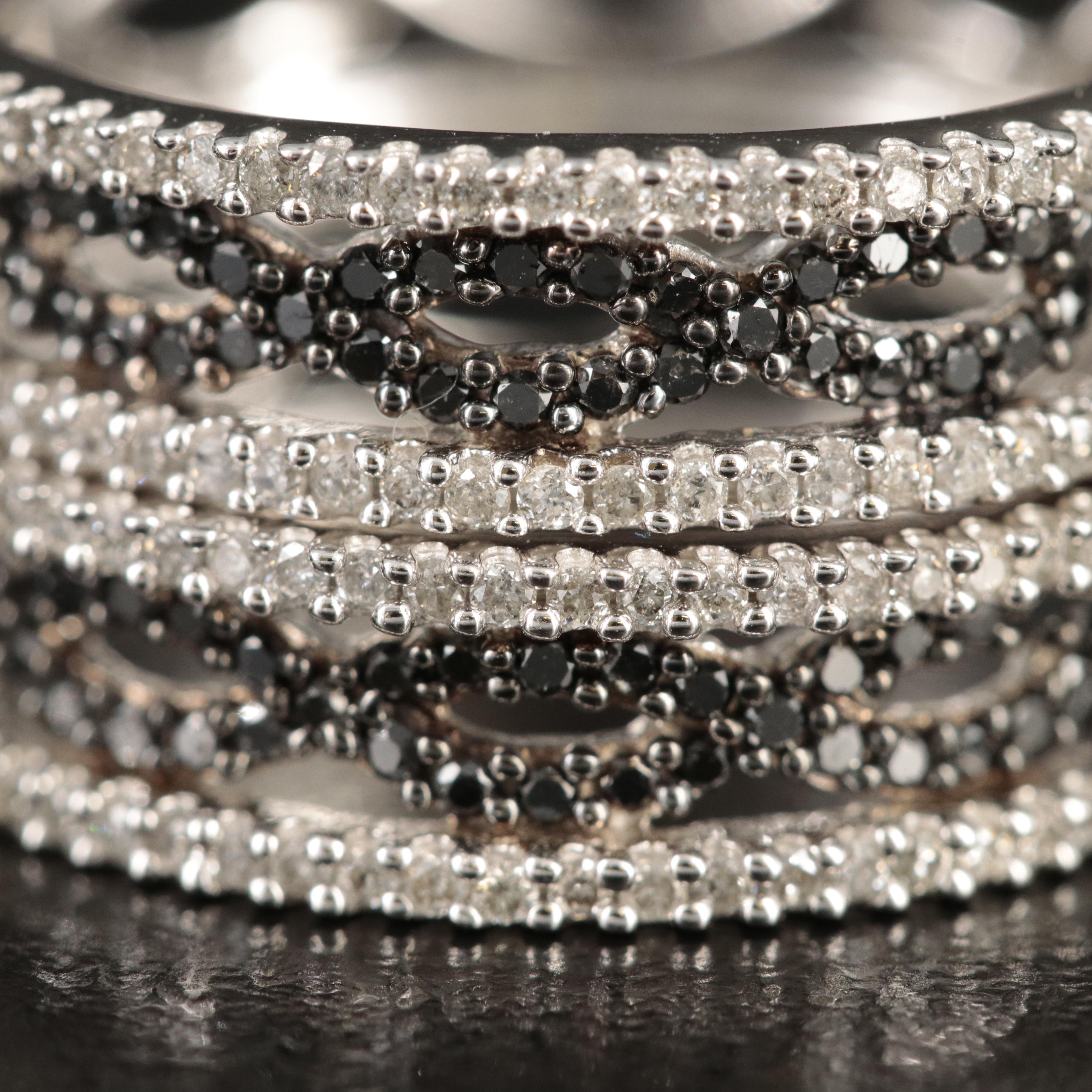 14K 0.75 CTW Diamond Hoop Earrings