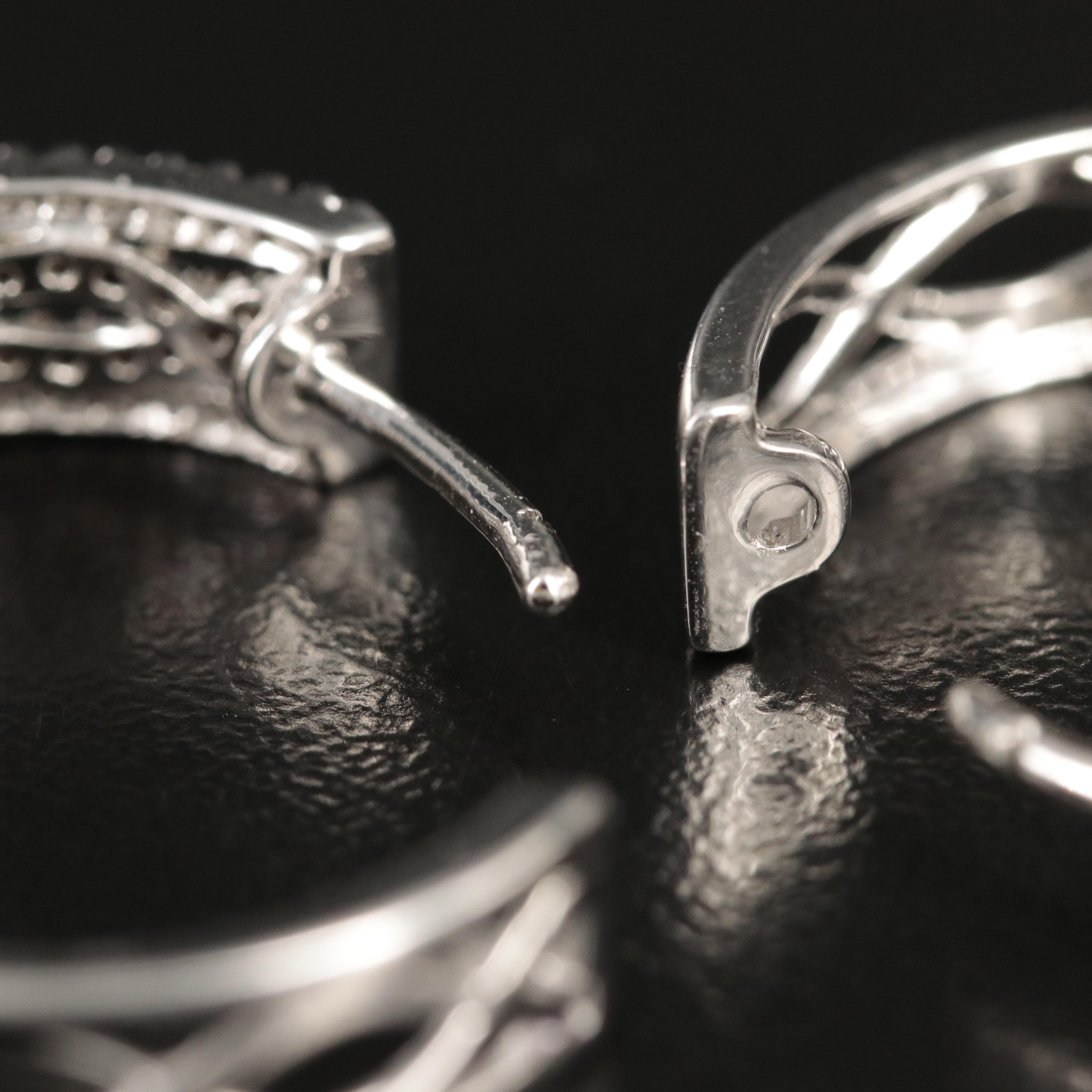 14K 0.75 CTW Diamond Hoop Earrings