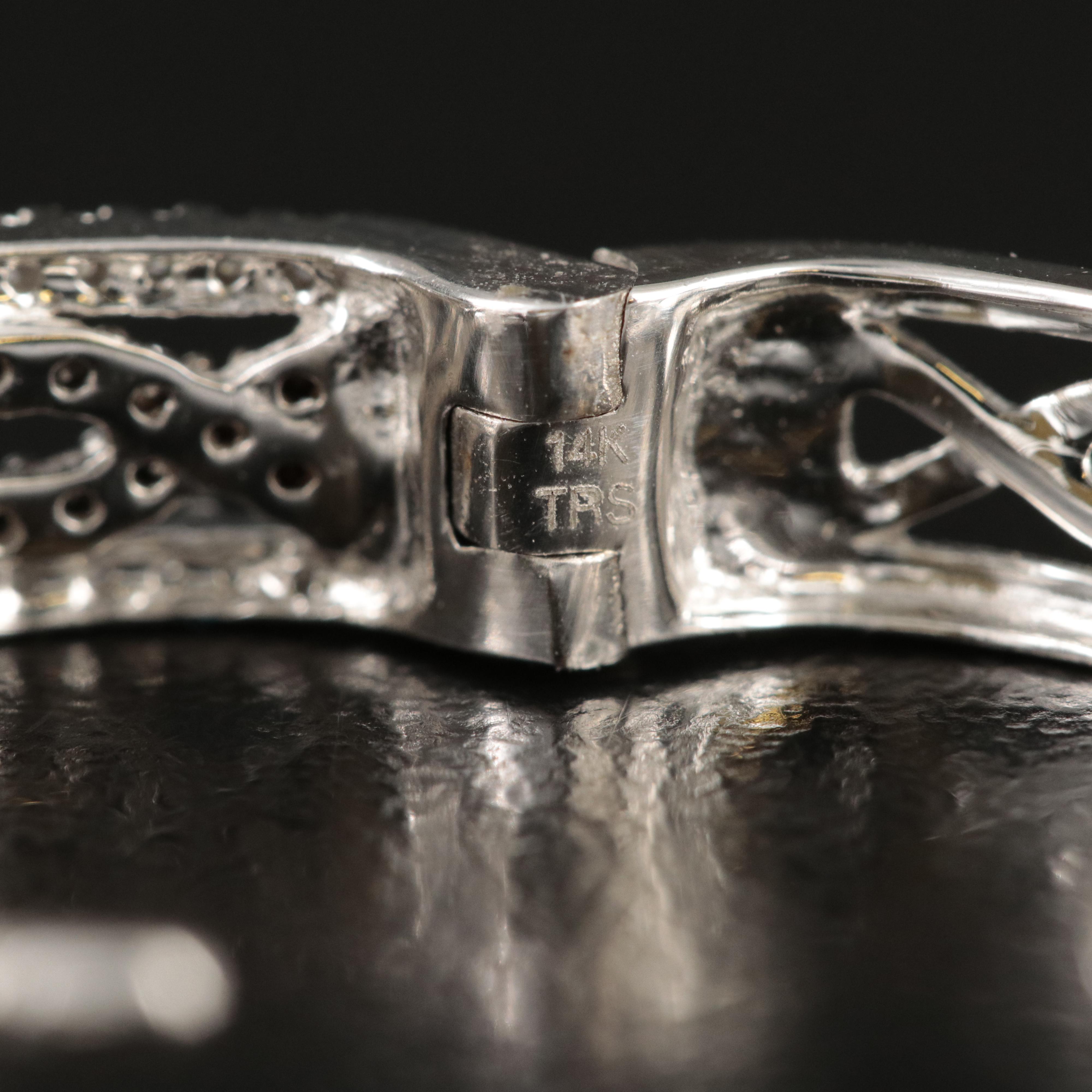 14K 0.75 CTW Diamond Hoop Earrings