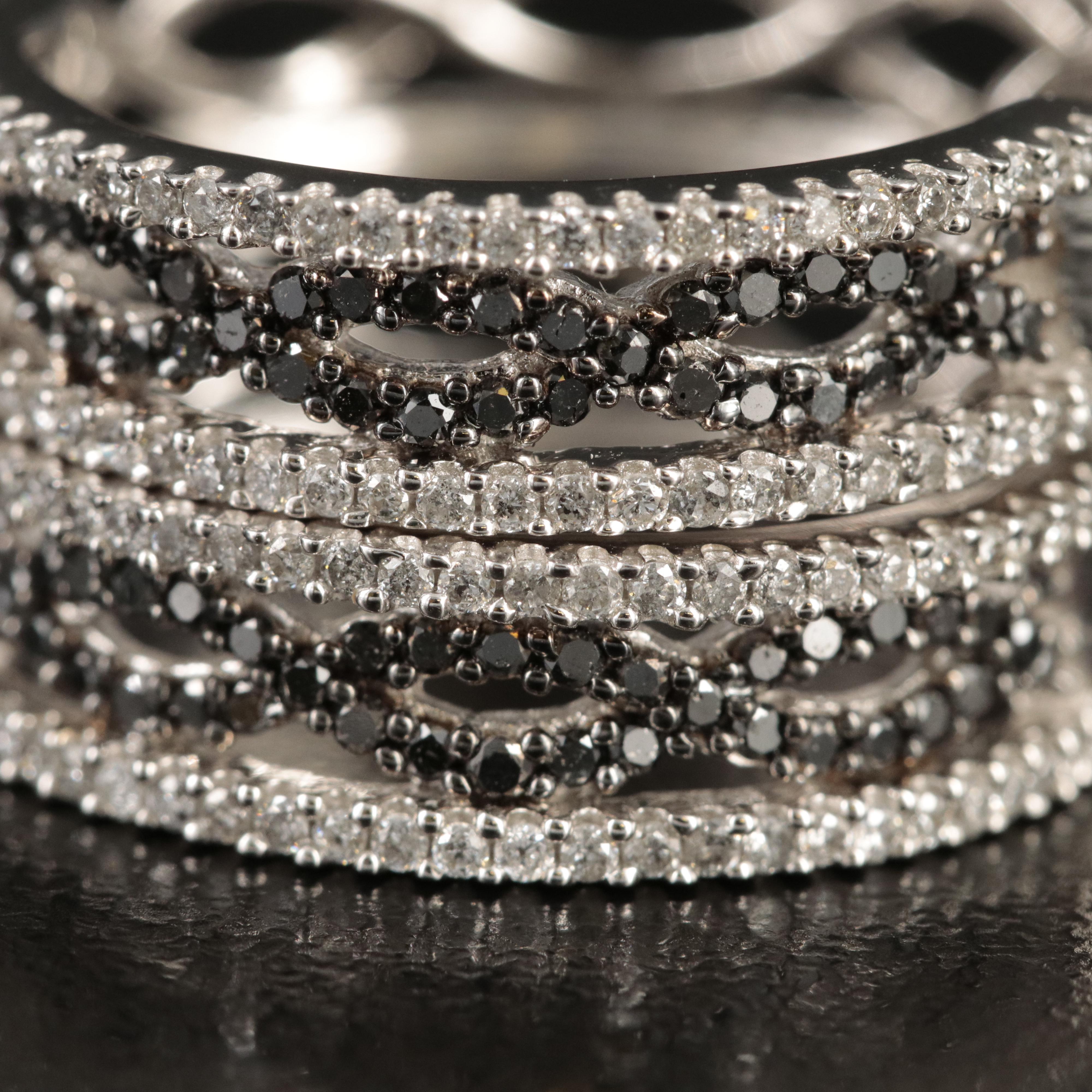 14K 0.76 CTW Diamond Hoop Earrings