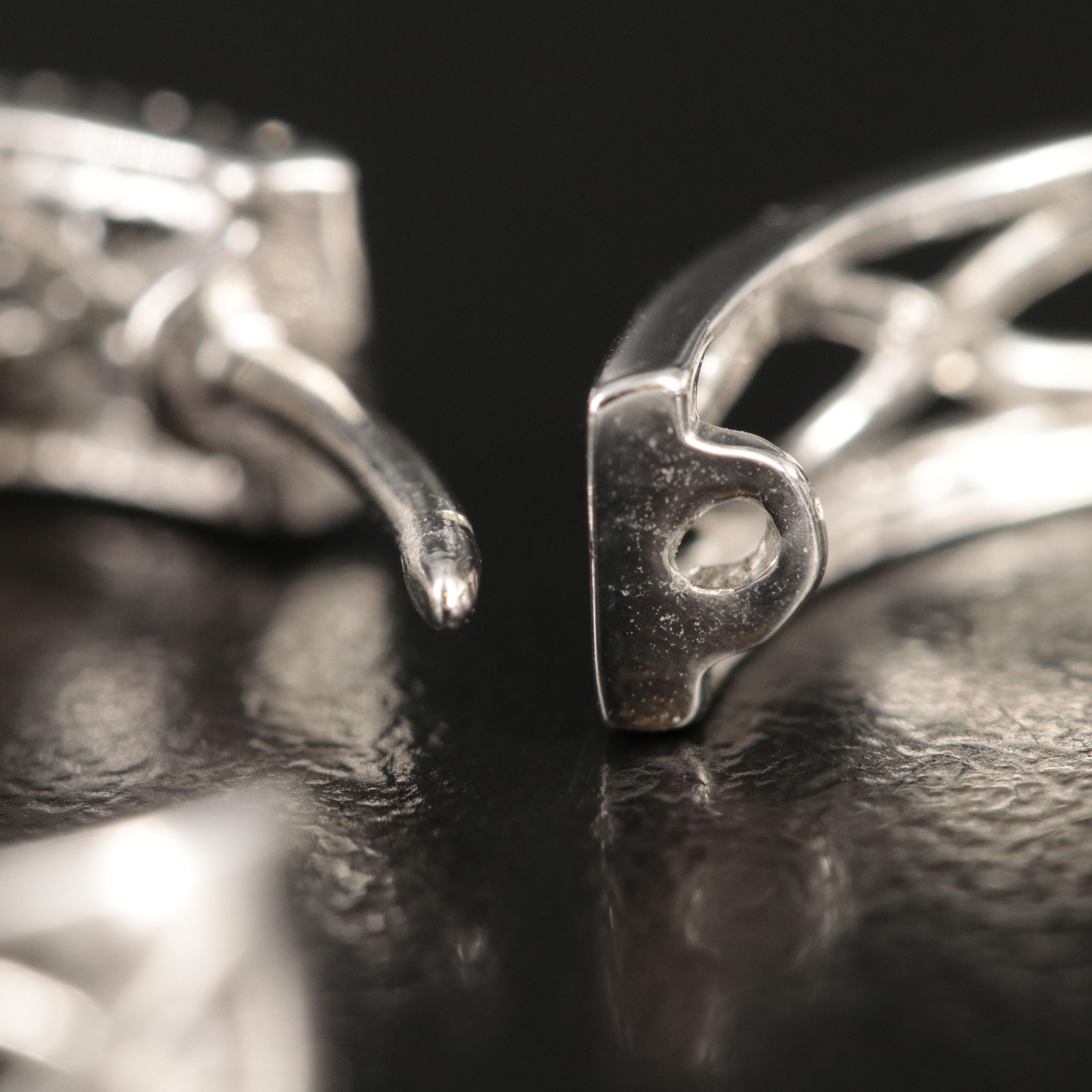 14K 0.76 CTW Diamond Hoop Earrings