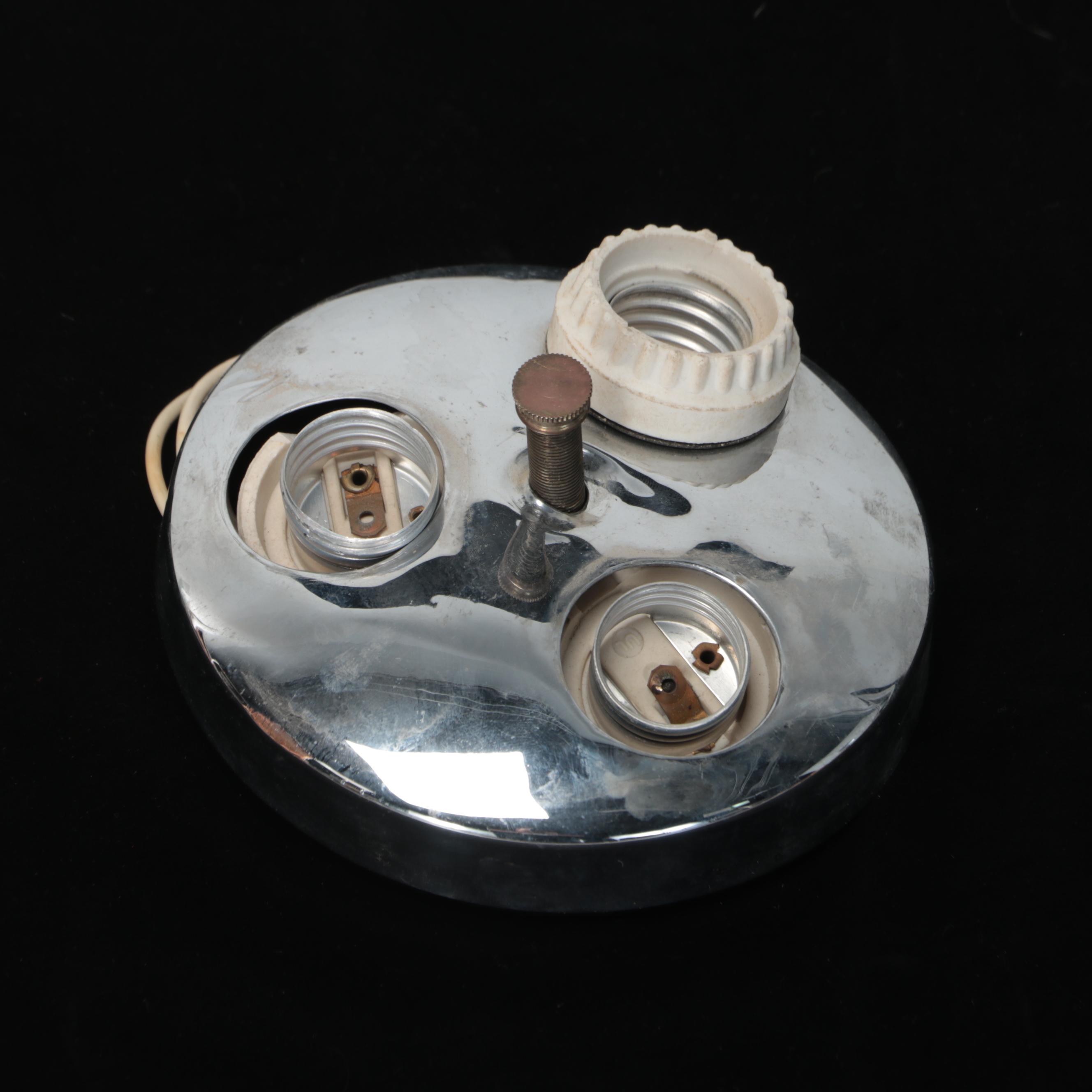 Tiered Chrome, Crystal and Glass Prism Pendant Light