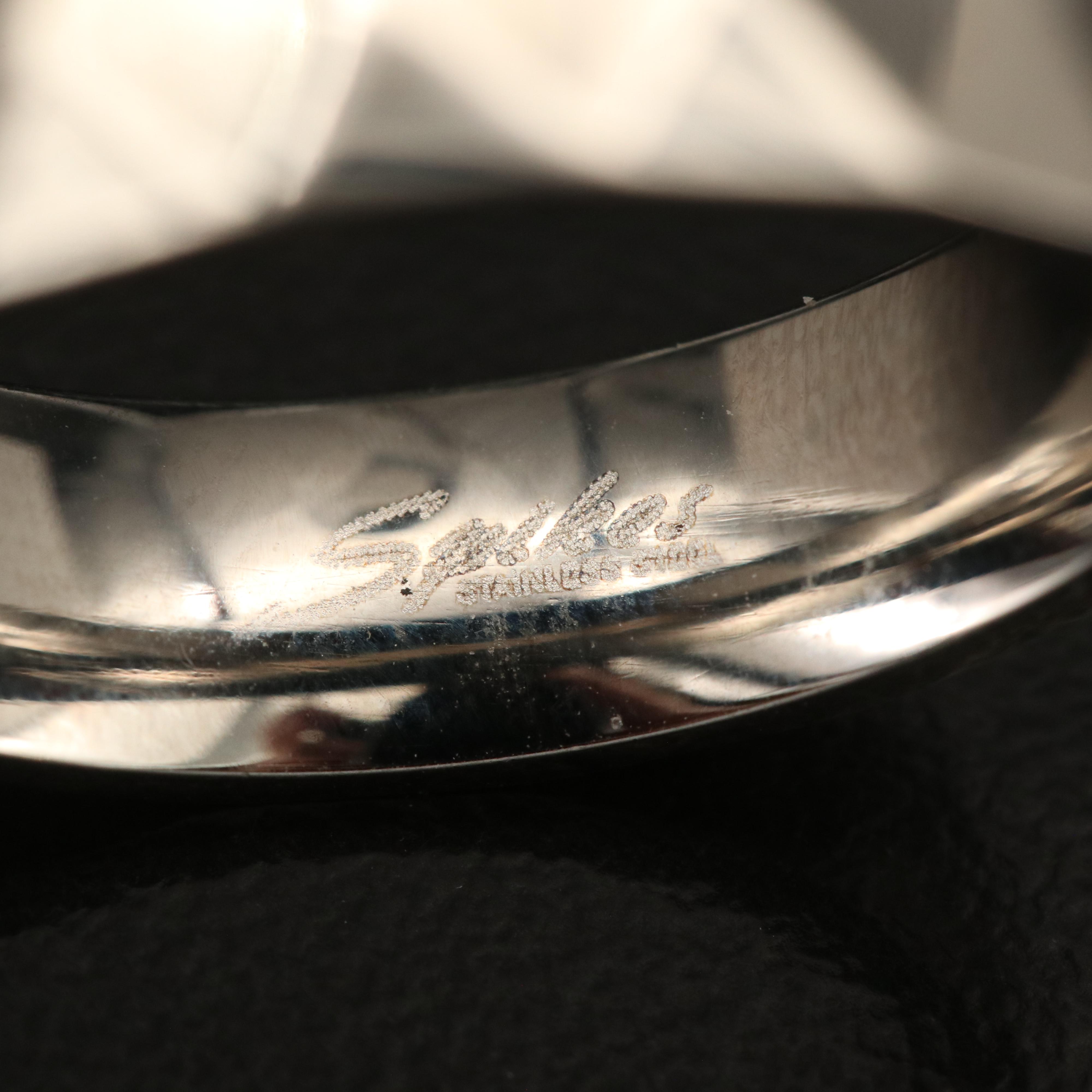 Stainless Steel Faceted Band