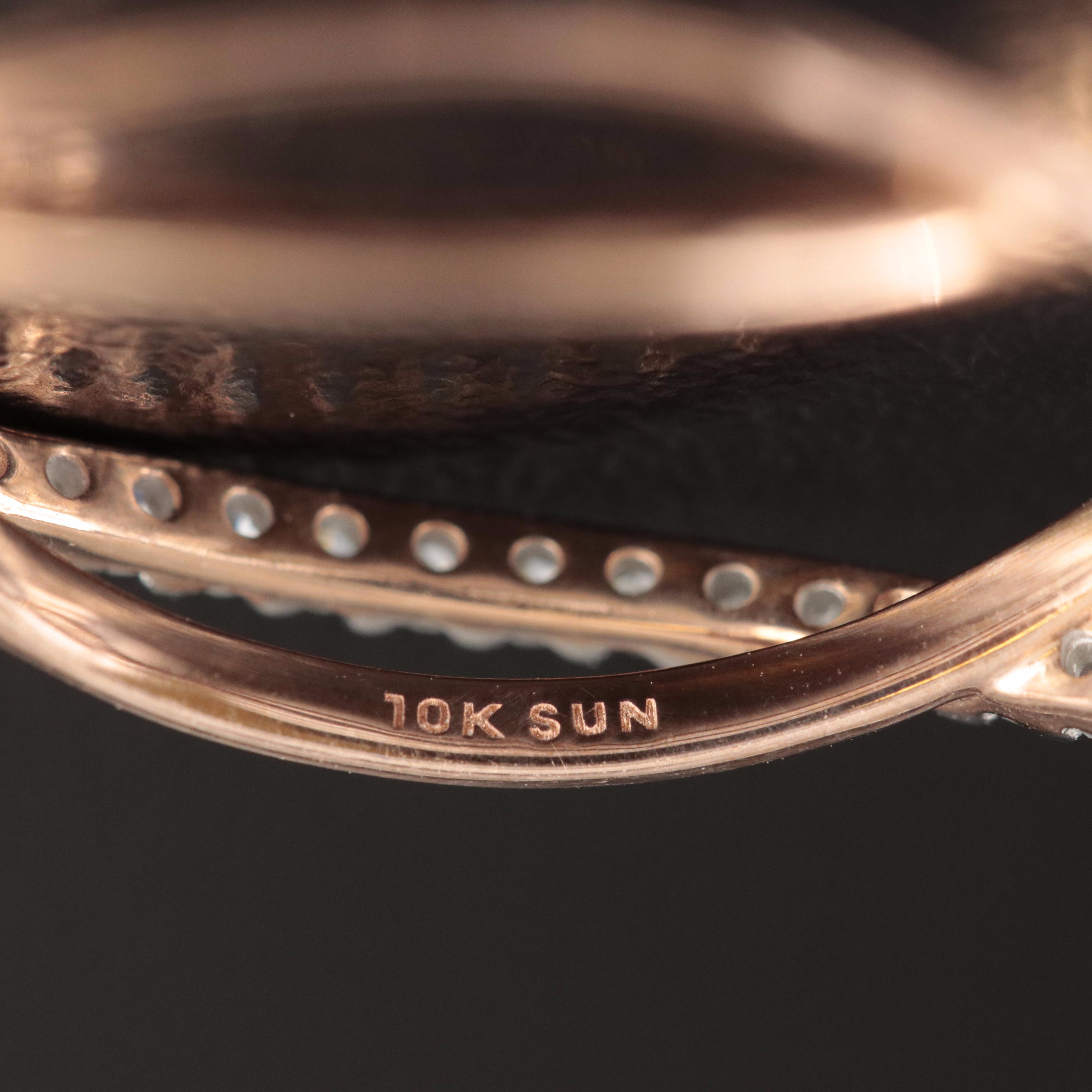 10K Rose Gold 0.26 CTW Diamond Crossover Hoop Earrings