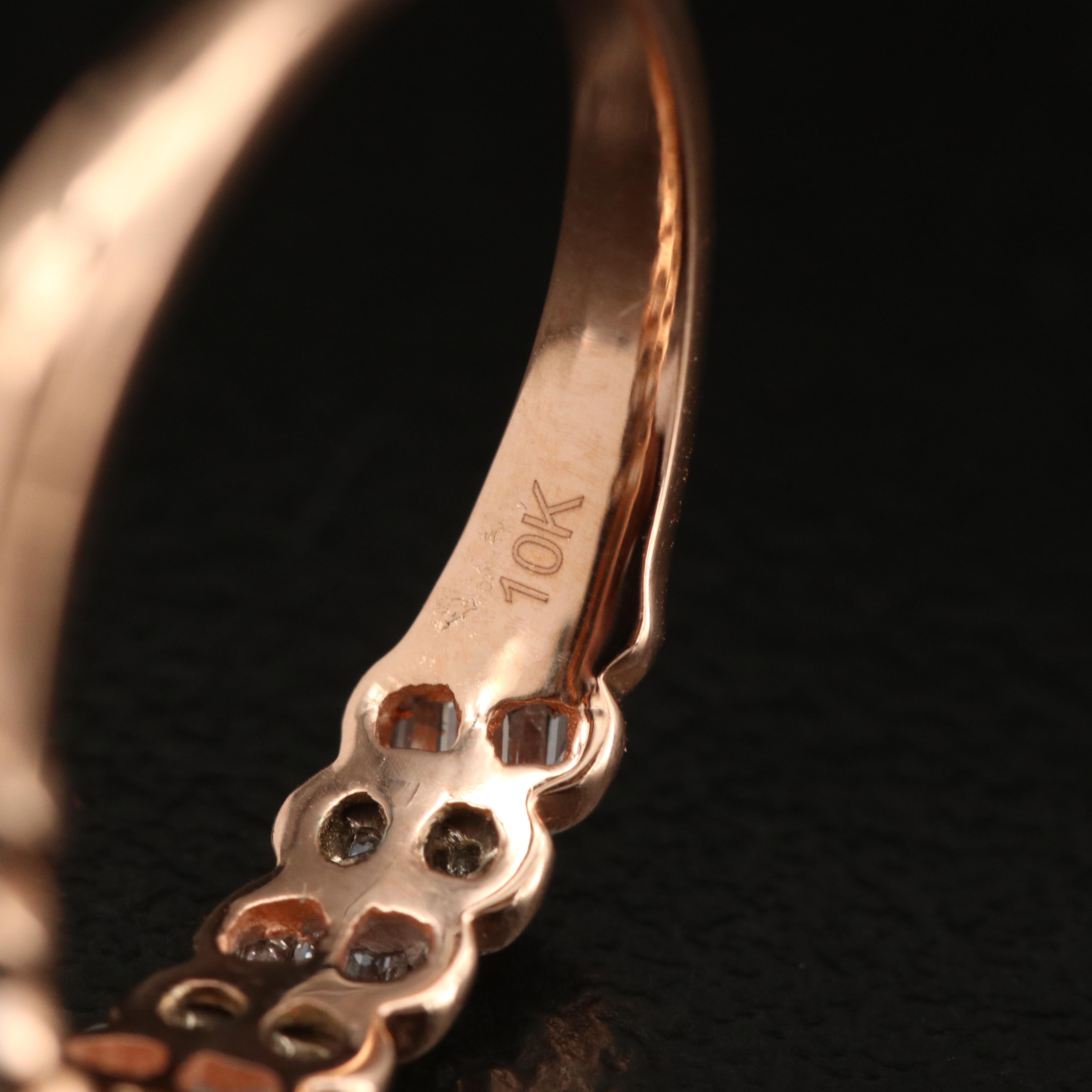 10K Rose Gold 0.25 CTW Diamond Band