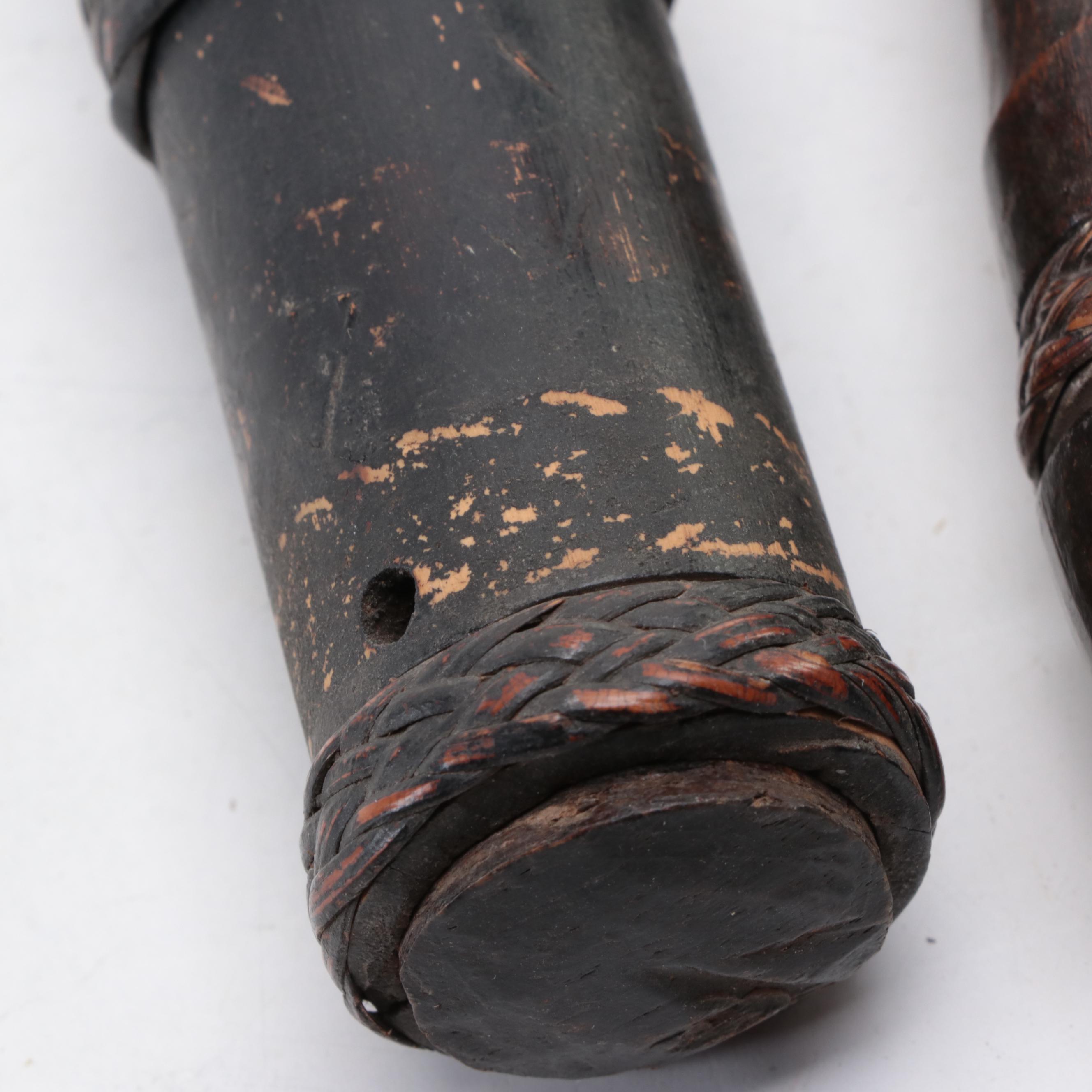 Four Philippine Bamboo Tobacco Boxes