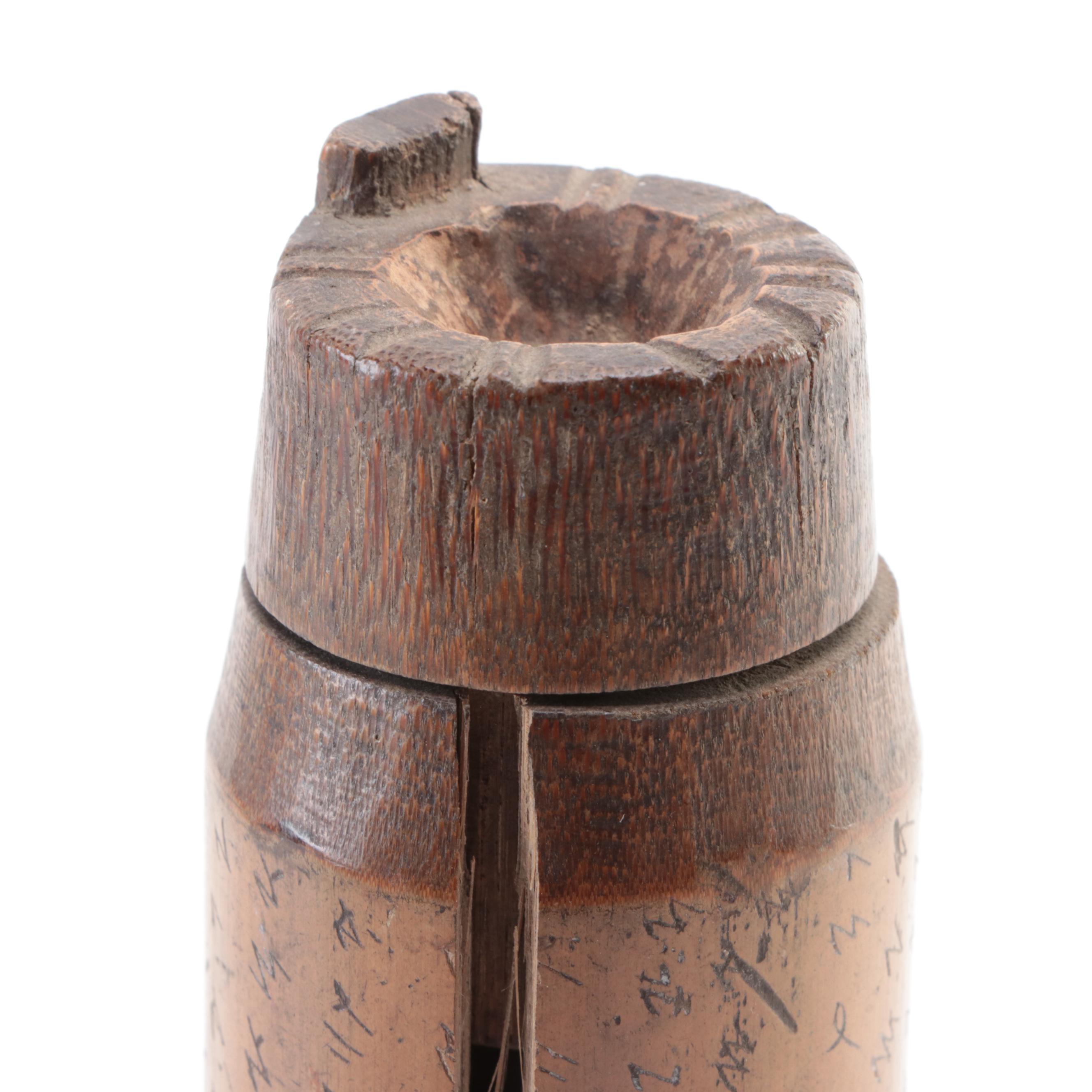 Four Philippine Bamboo Tobacco Boxes