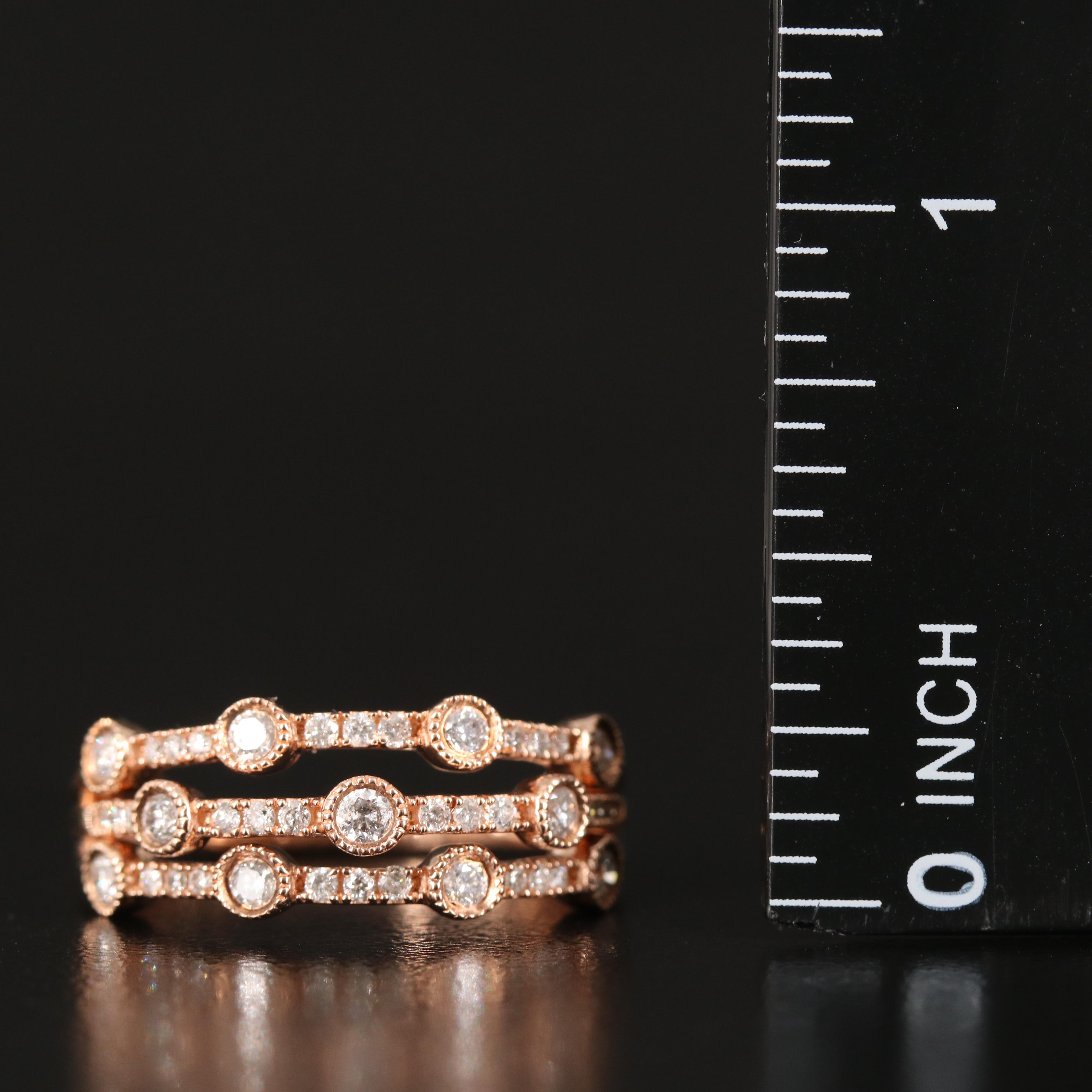 10K Rose Gold 0.50 CTW Diamond Ring