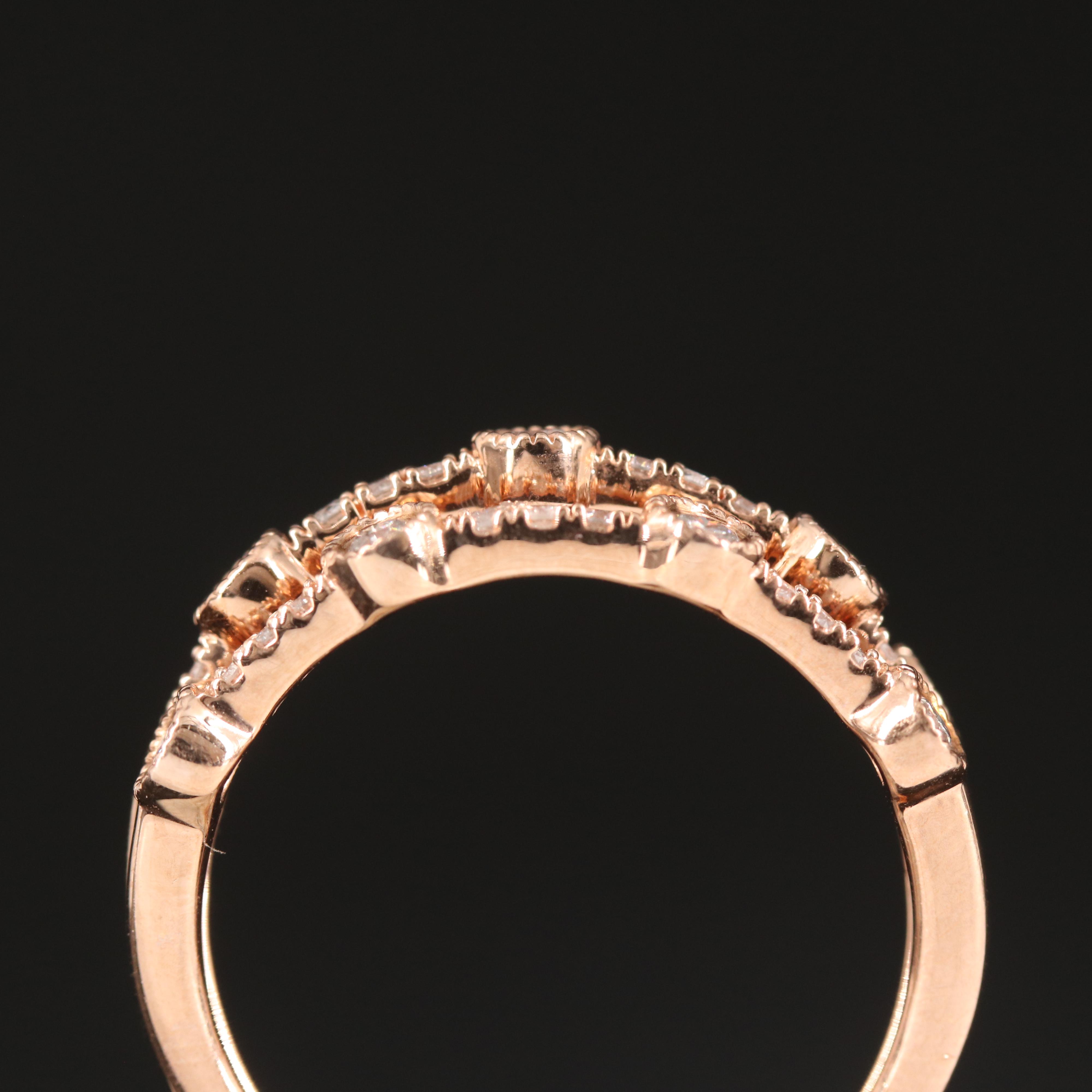 10K Rose Gold 0.50 CTW Diamond Ring