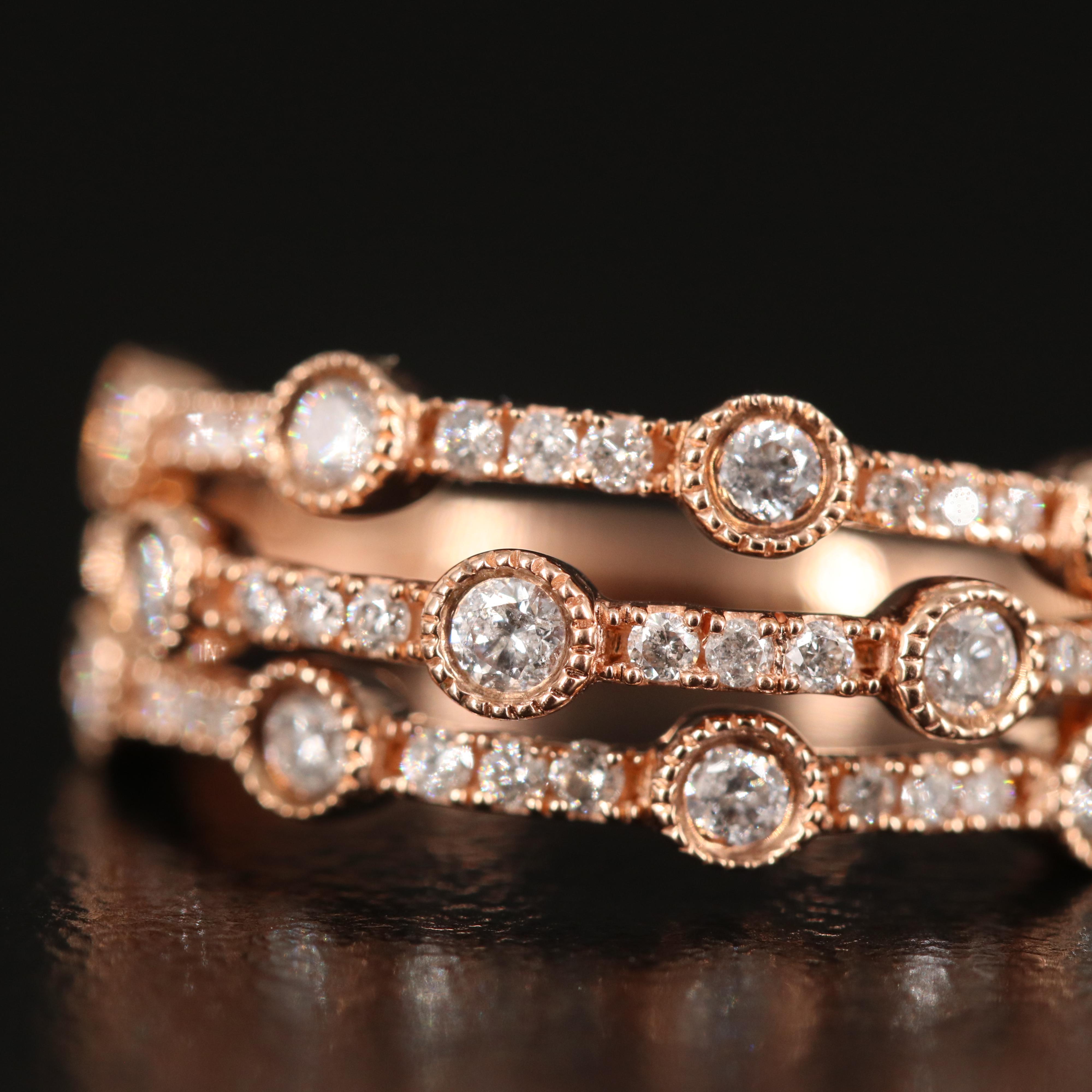 10K Rose Gold 0.50 CTW Diamond Ring