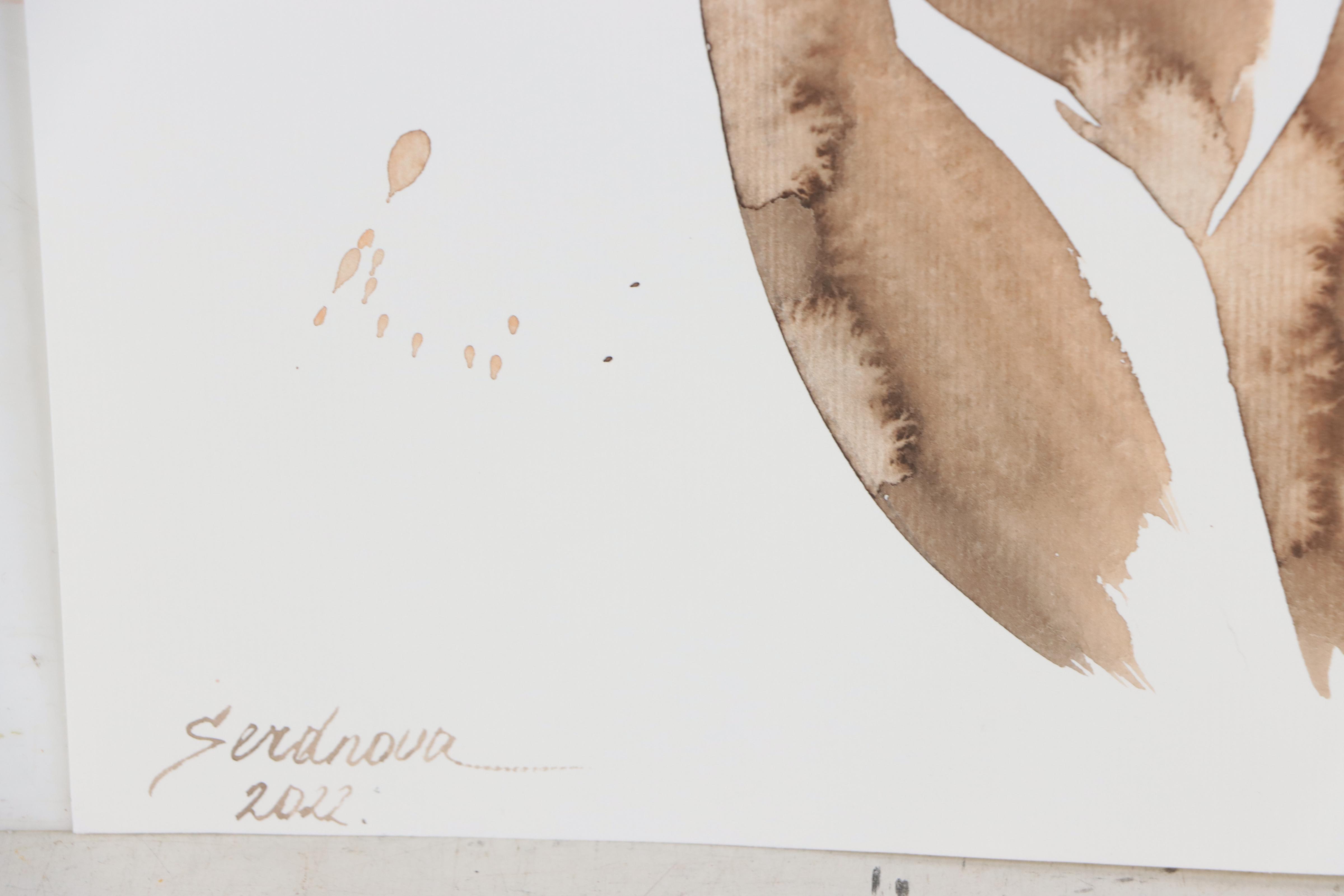 Anastasija Serdnova Watercolor Painting of Nude, 2022