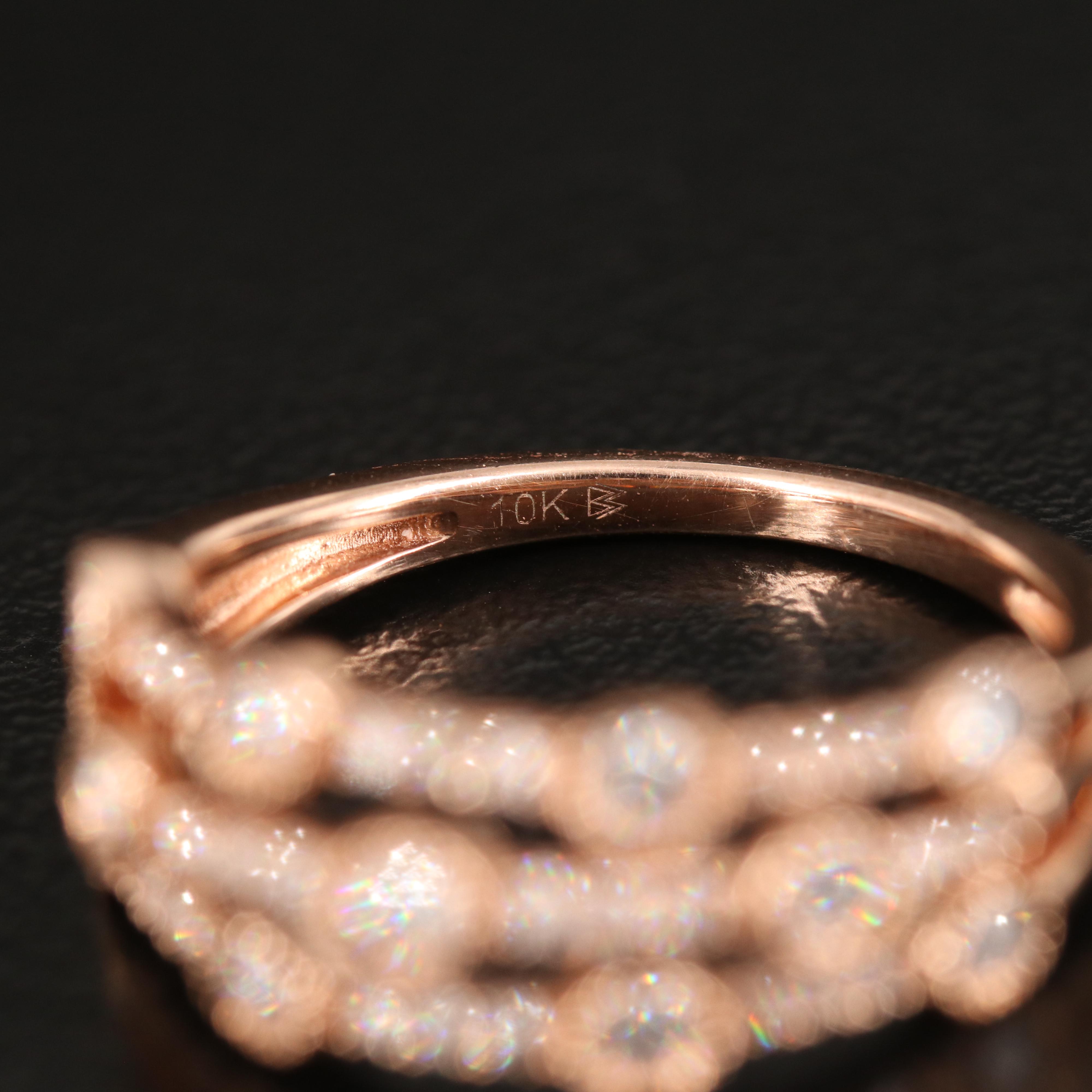 10K Rose Gold 0.50 CTW Diamond Ring