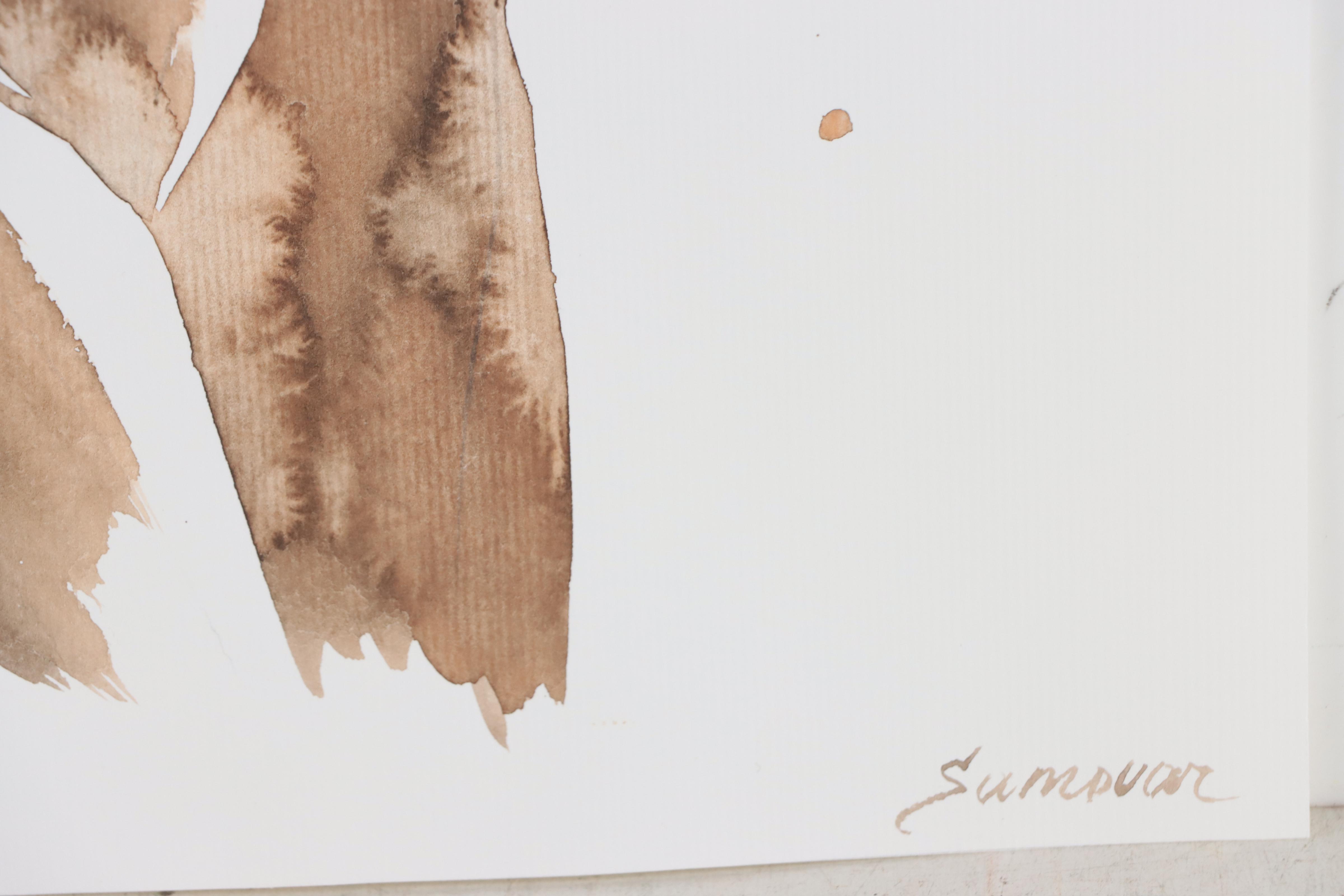 Anastasija Serdnova Watercolor Painting of Nude, 2022