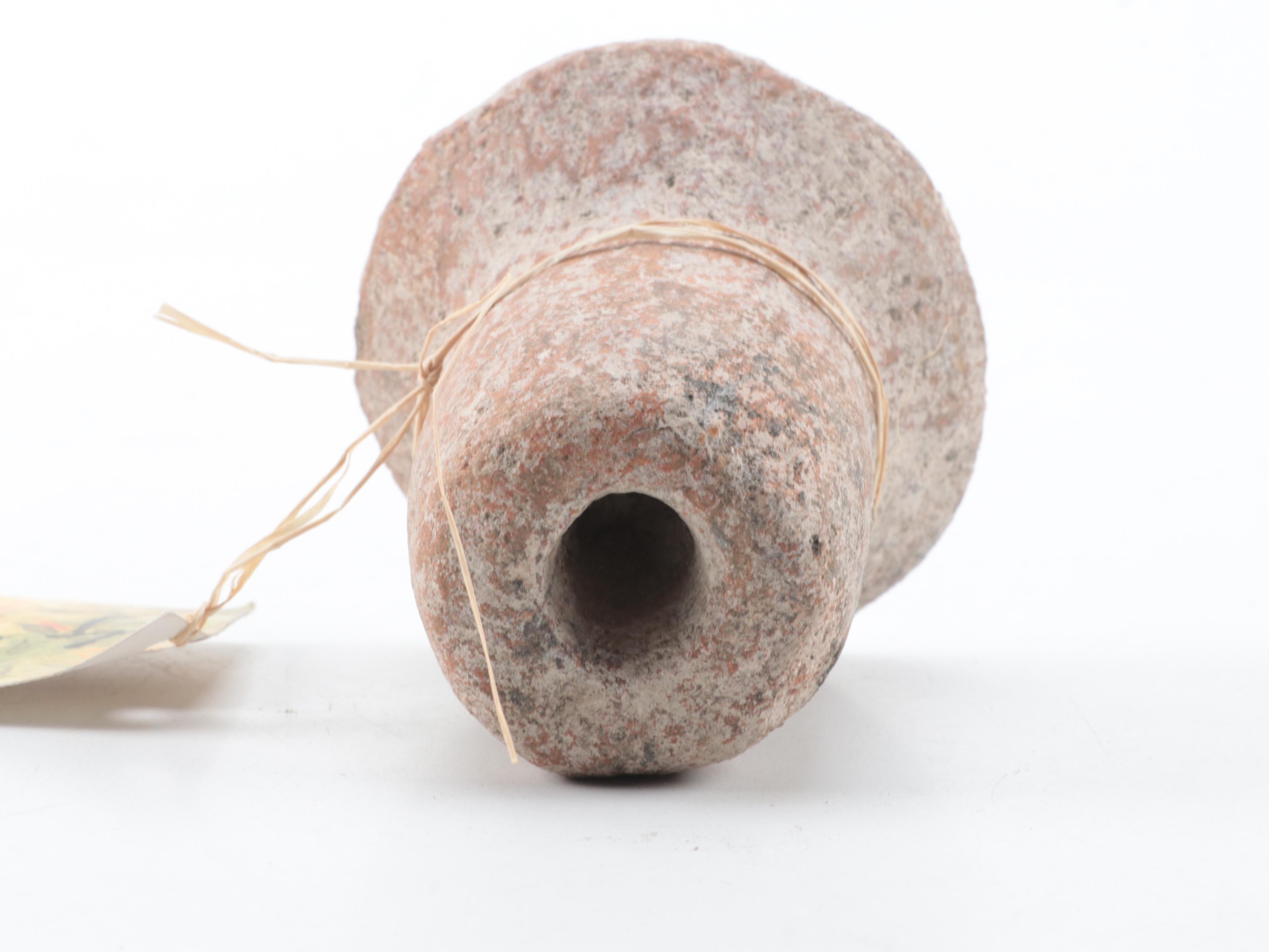 Thai Lopburi Kiln Excavations Terracotta Hand Anvil Pestle, 10th Century