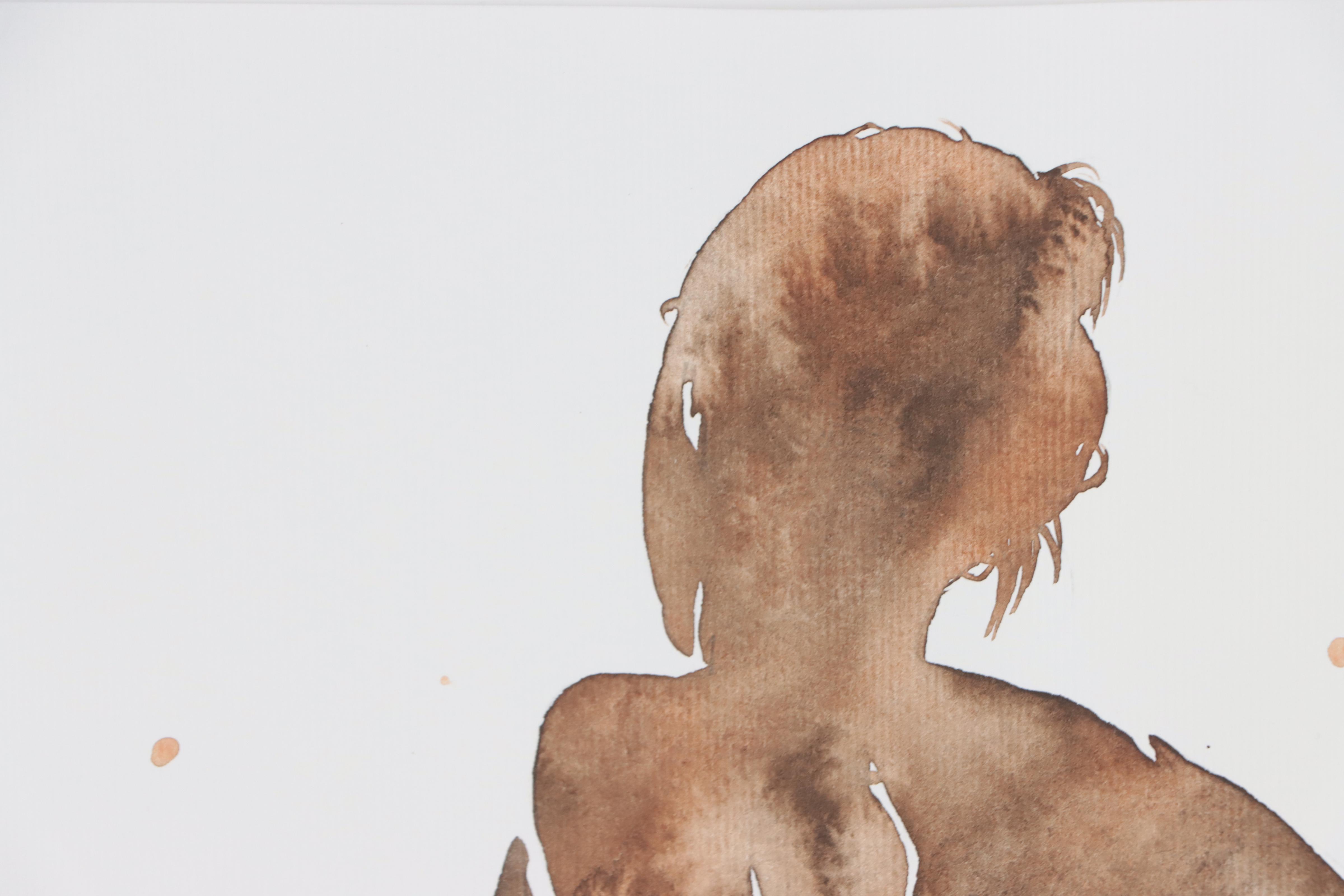 Anastasija Serdnova Watercolor Painting of Nude, 2022