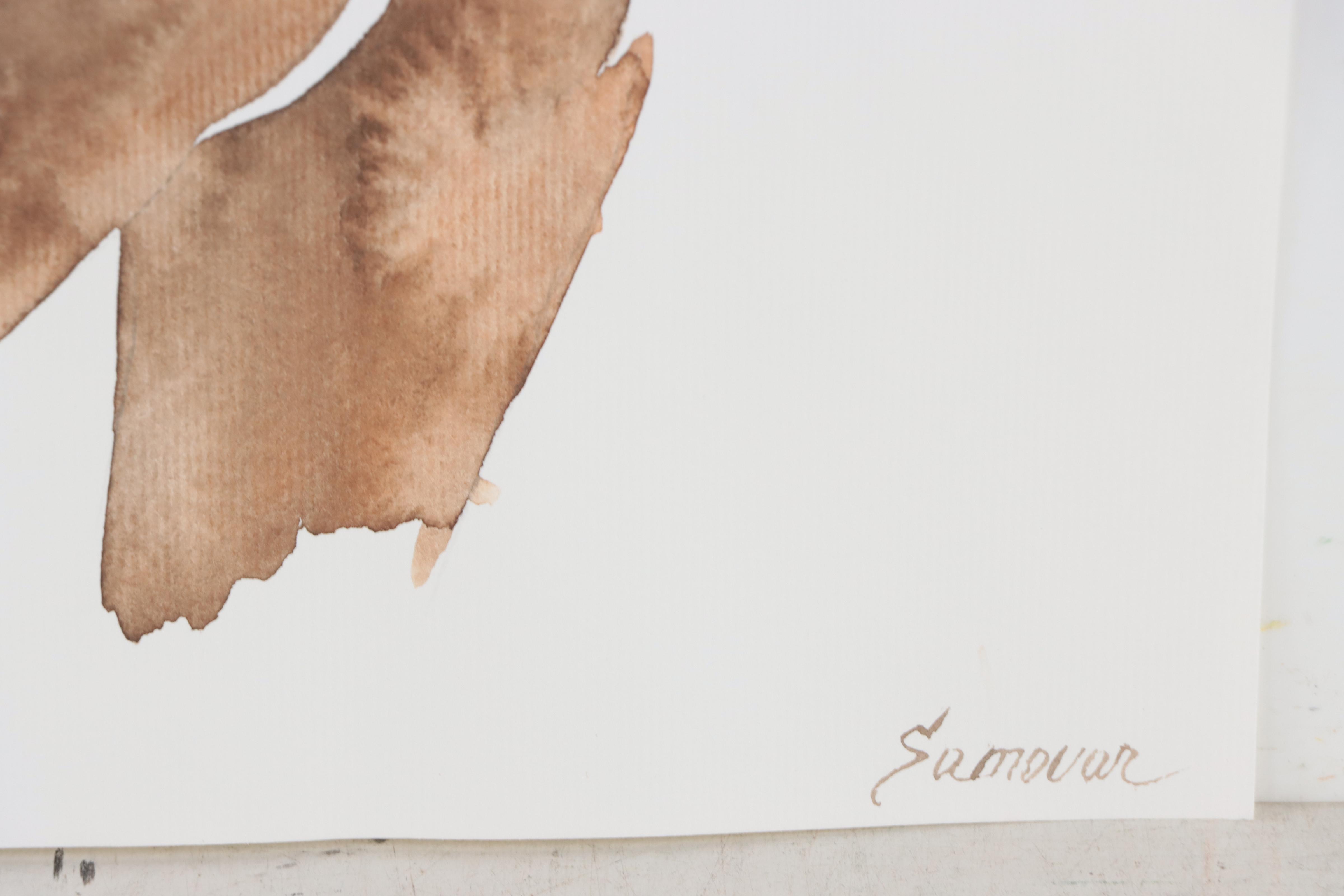 Anastasija Serdnova Watercolor Painting of Nude, 2022