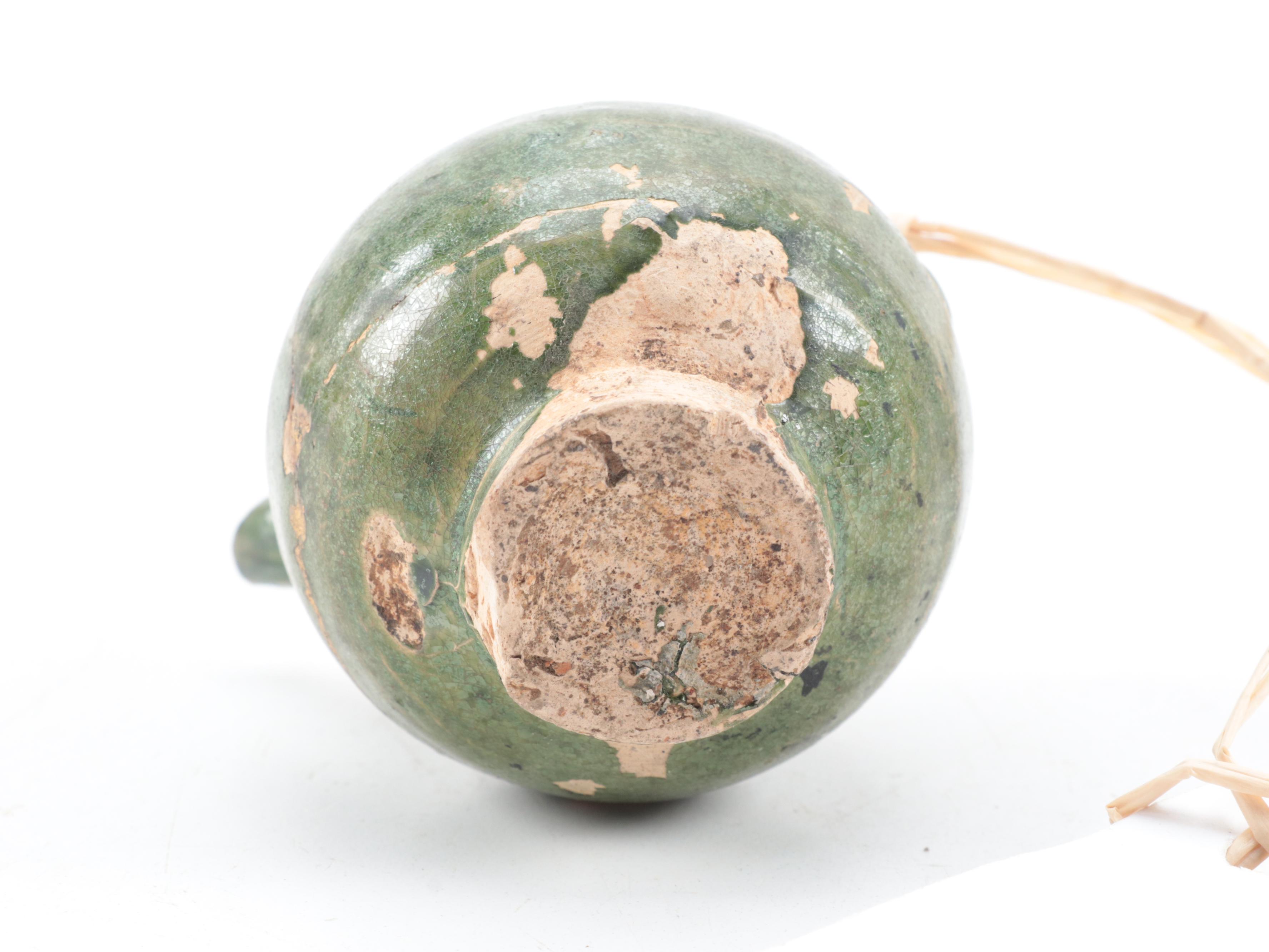 Chinese Green Glaze Diminutive Ewer, Probably Tang Dynasty