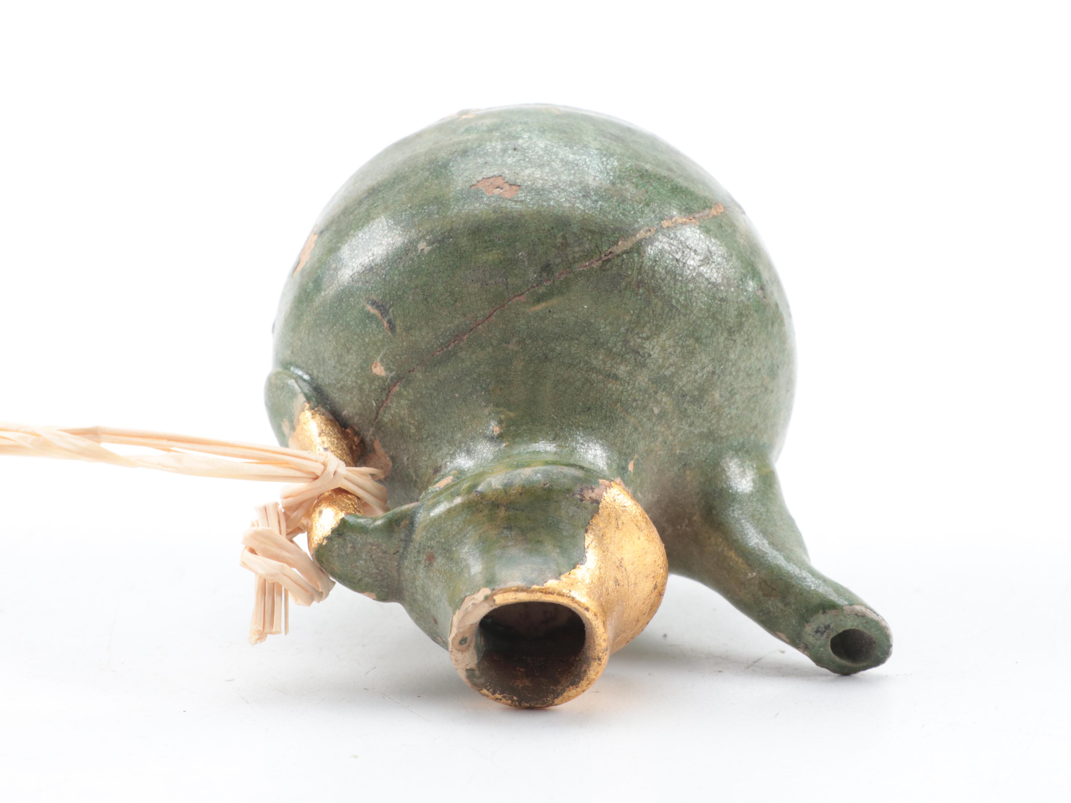 Chinese Green Glaze Diminutive Ewer, Probably Tang Dynasty