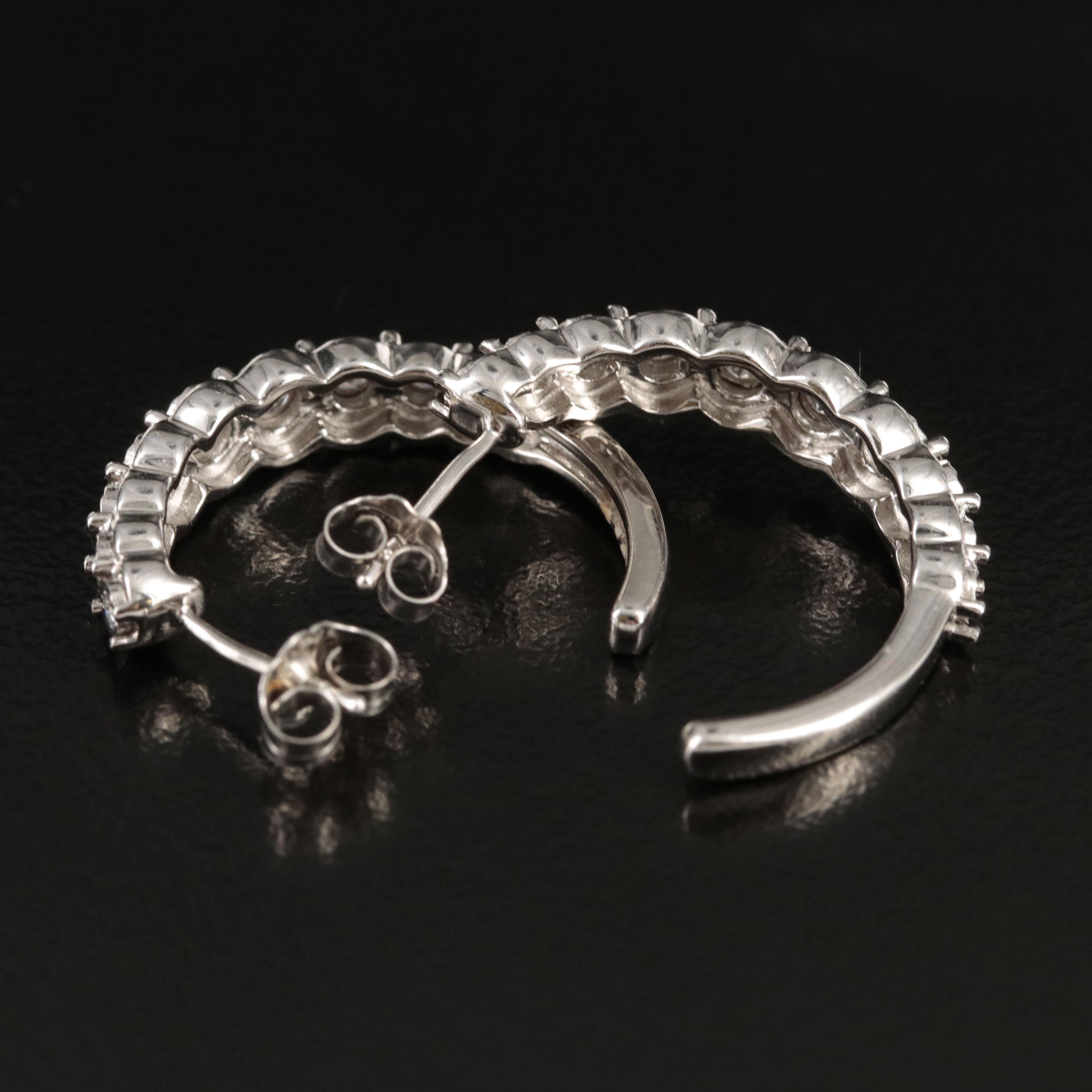 14K 0.51 CTW Diamond Half Hoop Earrings