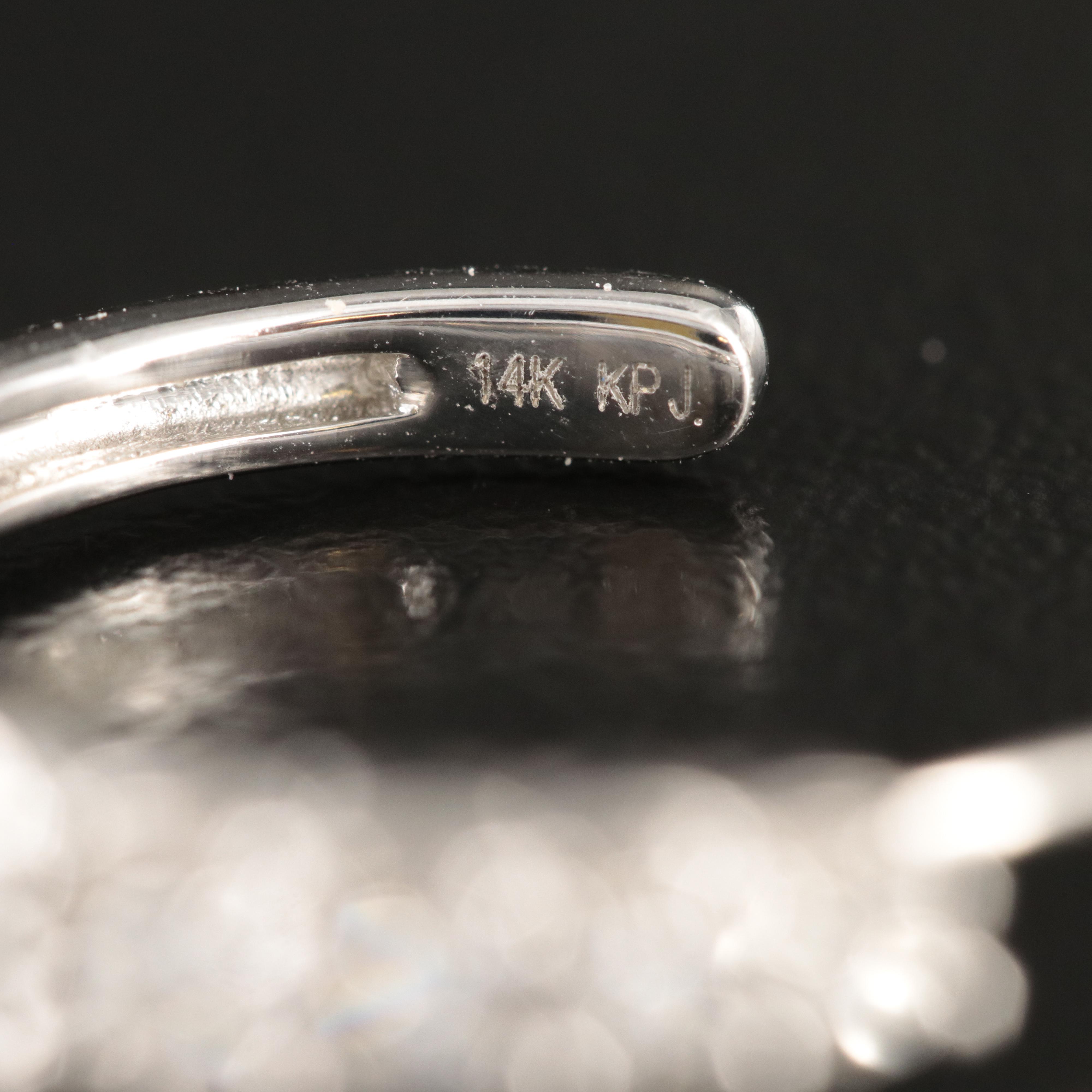 14K 0.51 CTW Diamond Half Hoop Earrings