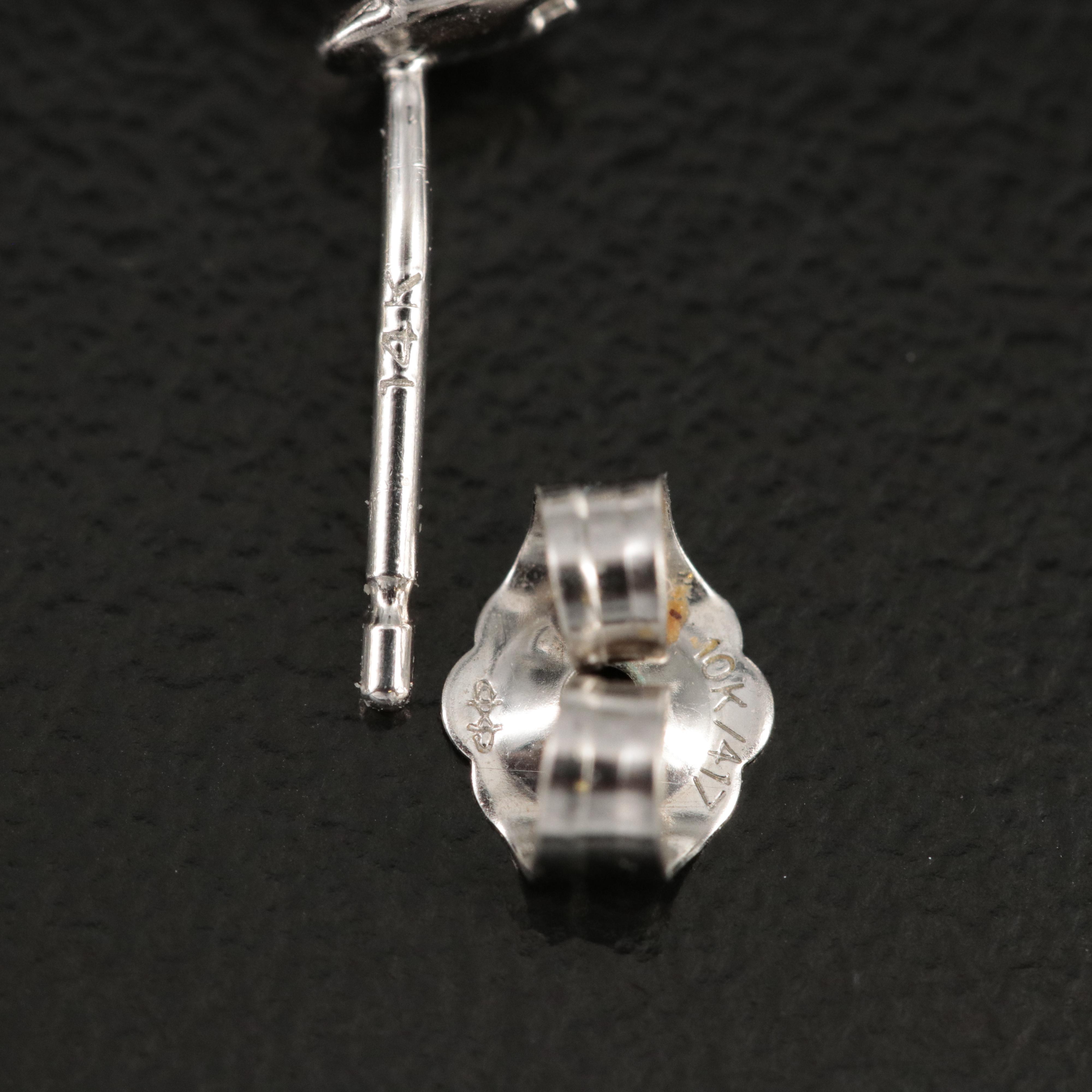 14K 0.51 CTW Diamond Half Hoop Earrings