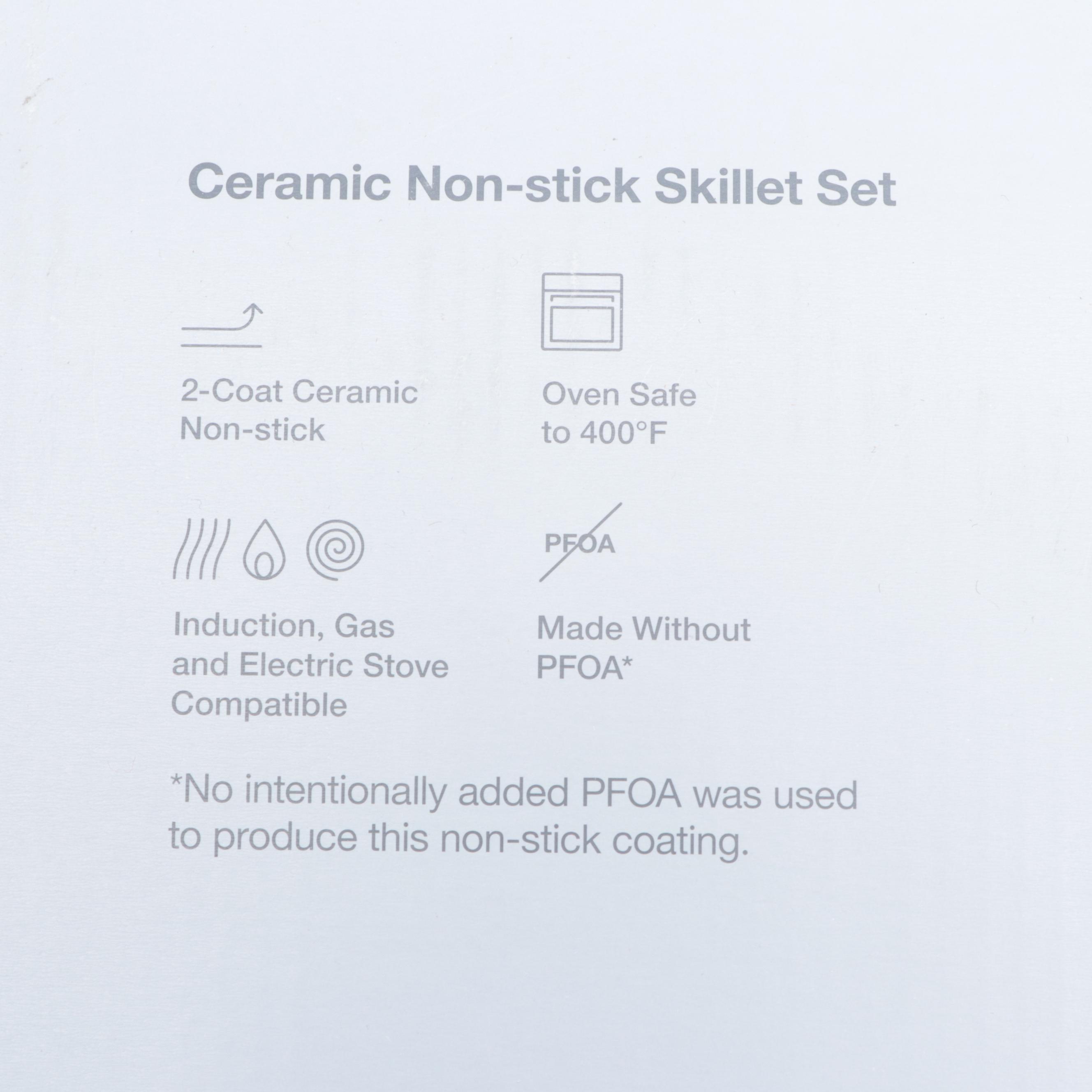 Made By Design Ceramic Coated Non-Stick Skillet Set