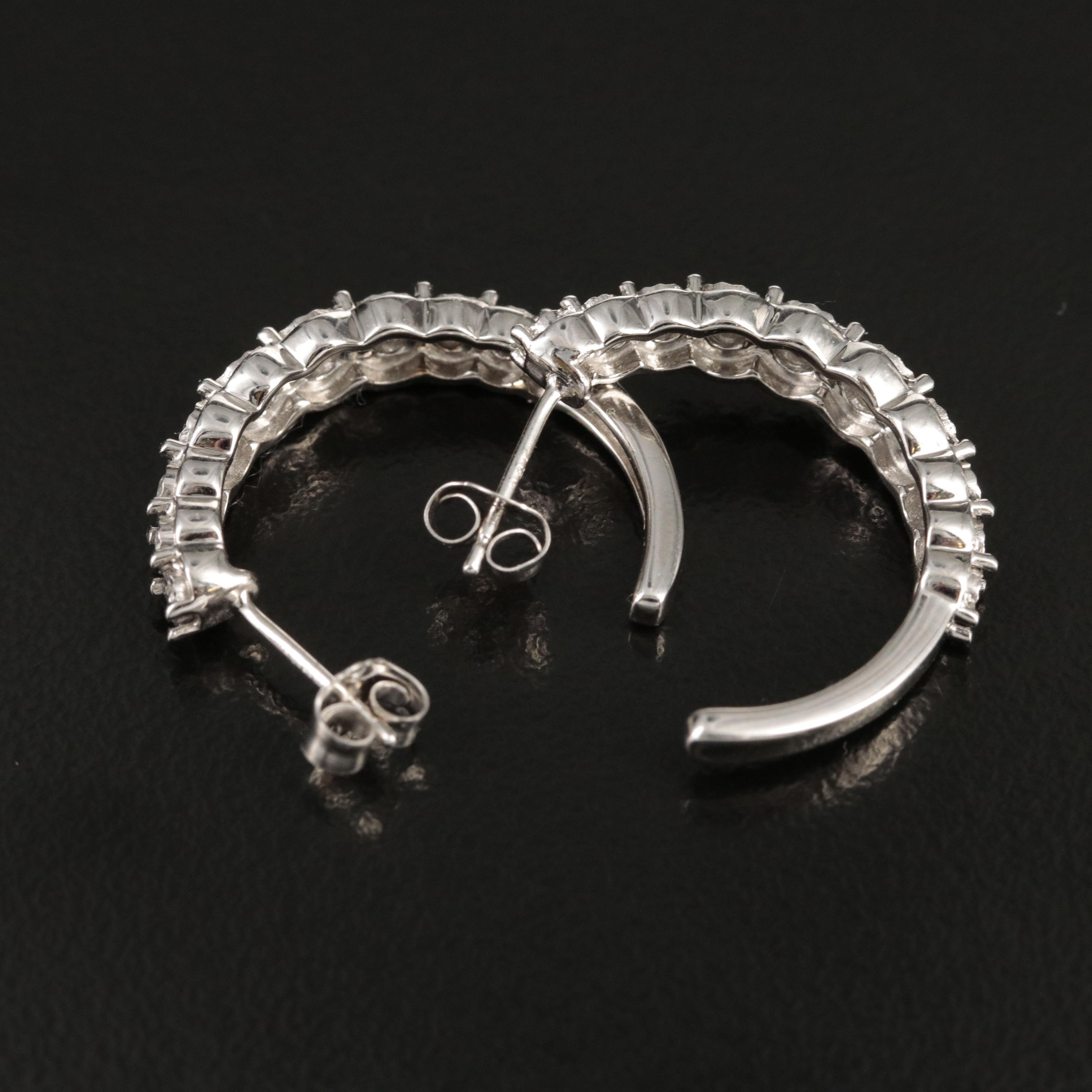 14K 0.52 CTW Diamond Half Hoop Earrings