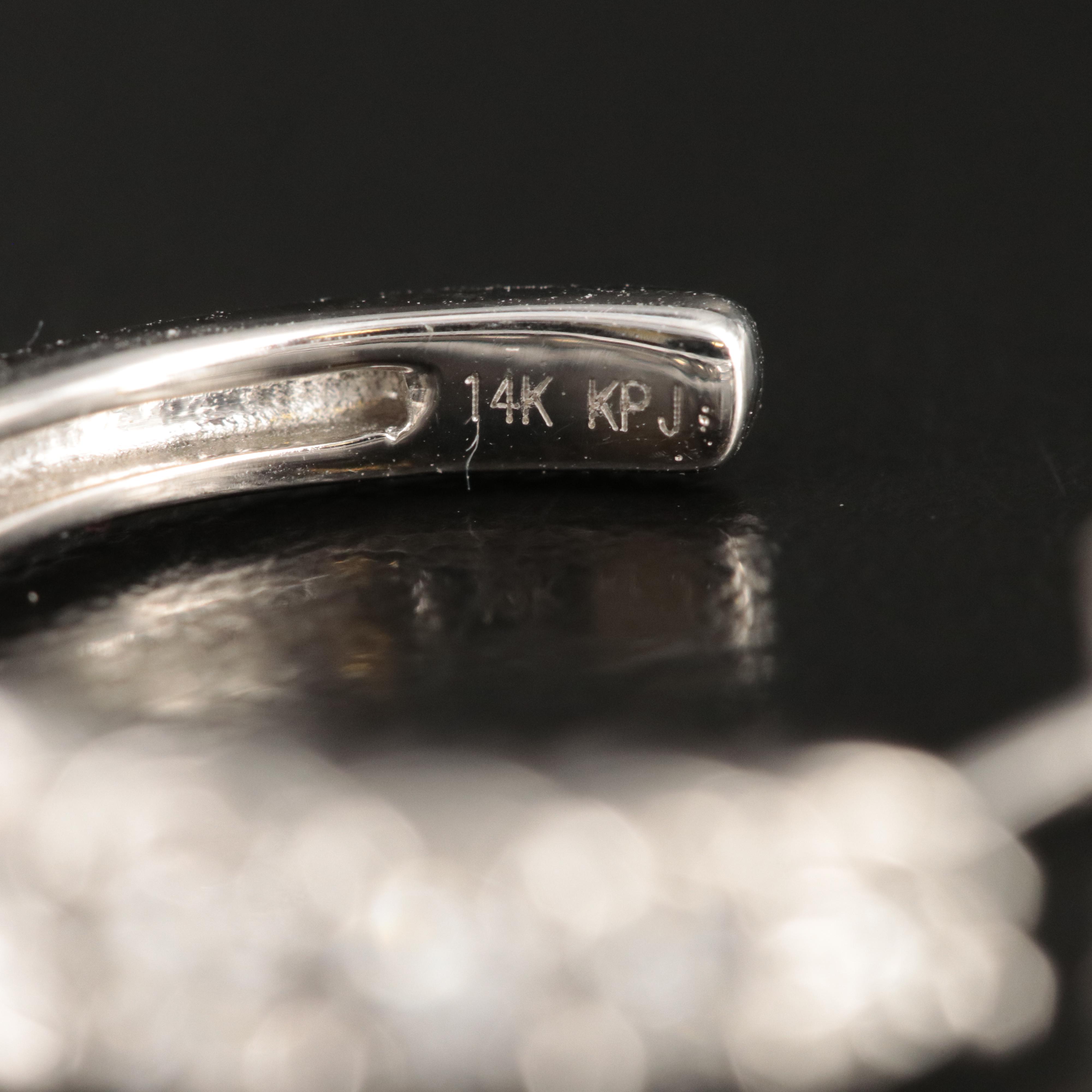 14K 0.52 CTW Diamond Half Hoop Earrings