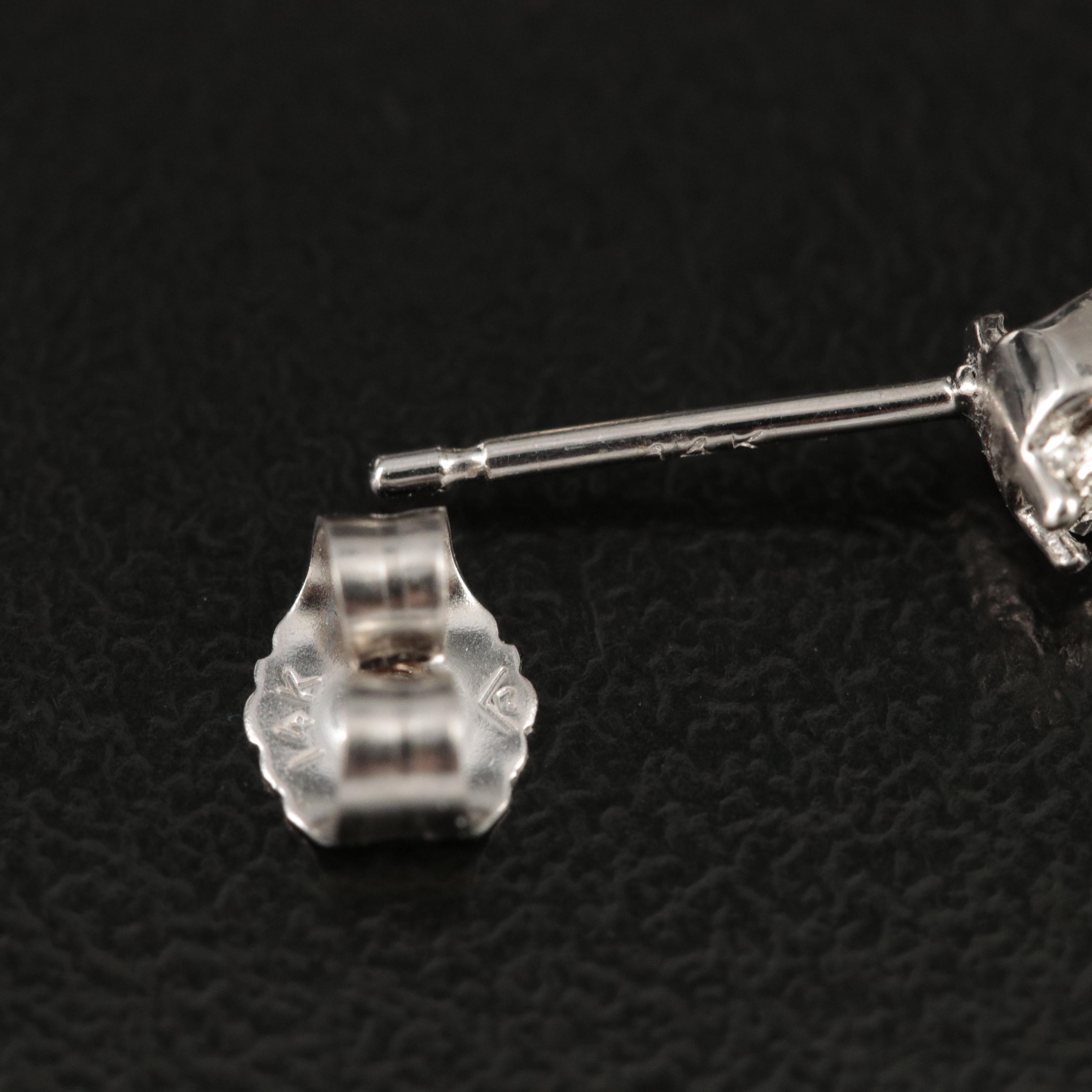 14K 0.52 CTW Diamond Half Hoop Earrings