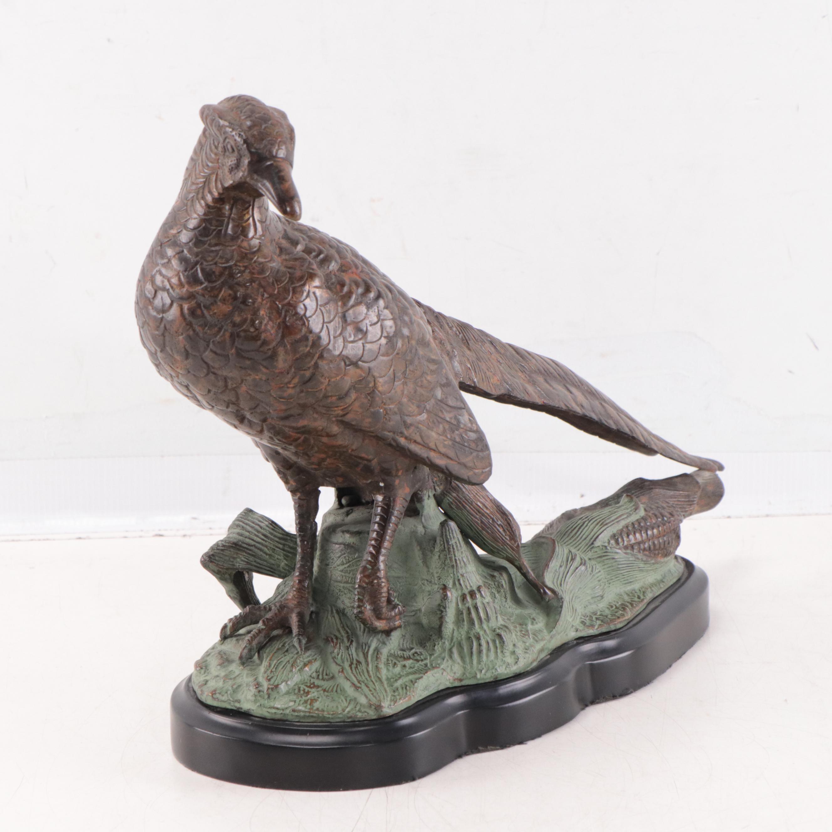 Castilian Imports Bronze Sculpture of Pheasant