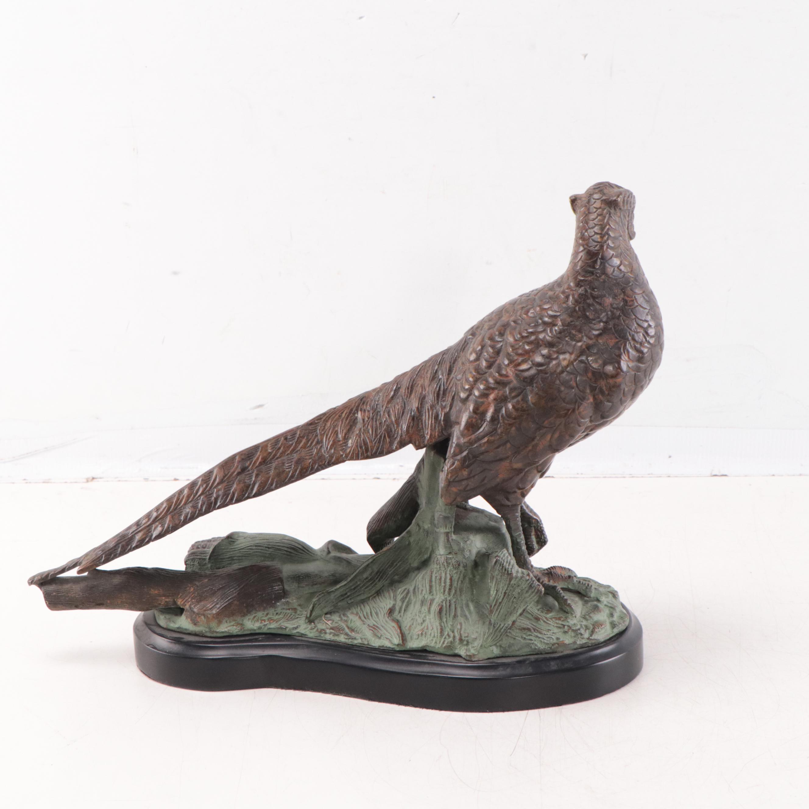 Castilian Imports Bronze Sculpture of Pheasant
