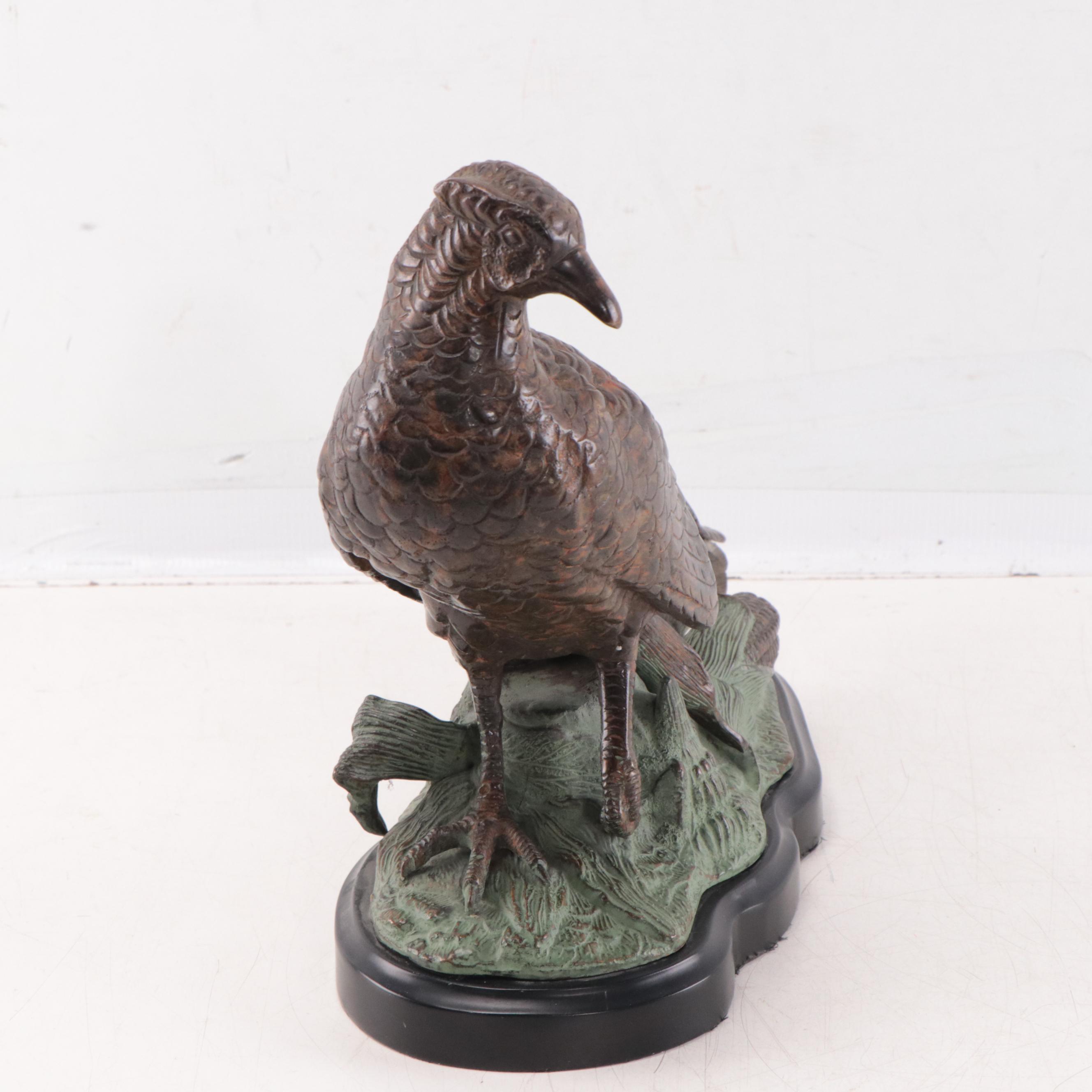 Castilian Imports Bronze Sculpture of Pheasant
