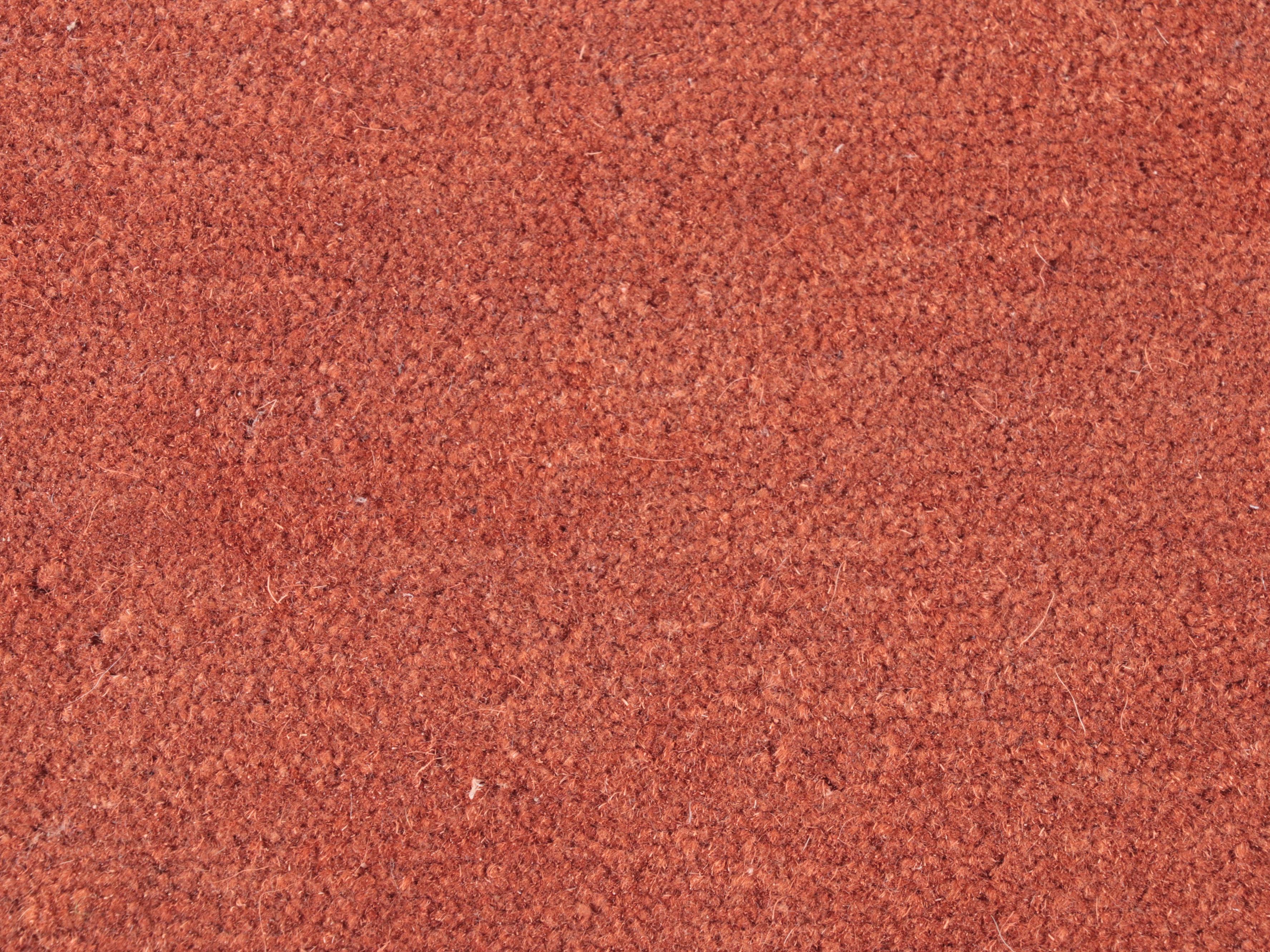 Two 1' x 1' Hand-Knotted Red Thread Nepalese Floor Mats with Cross