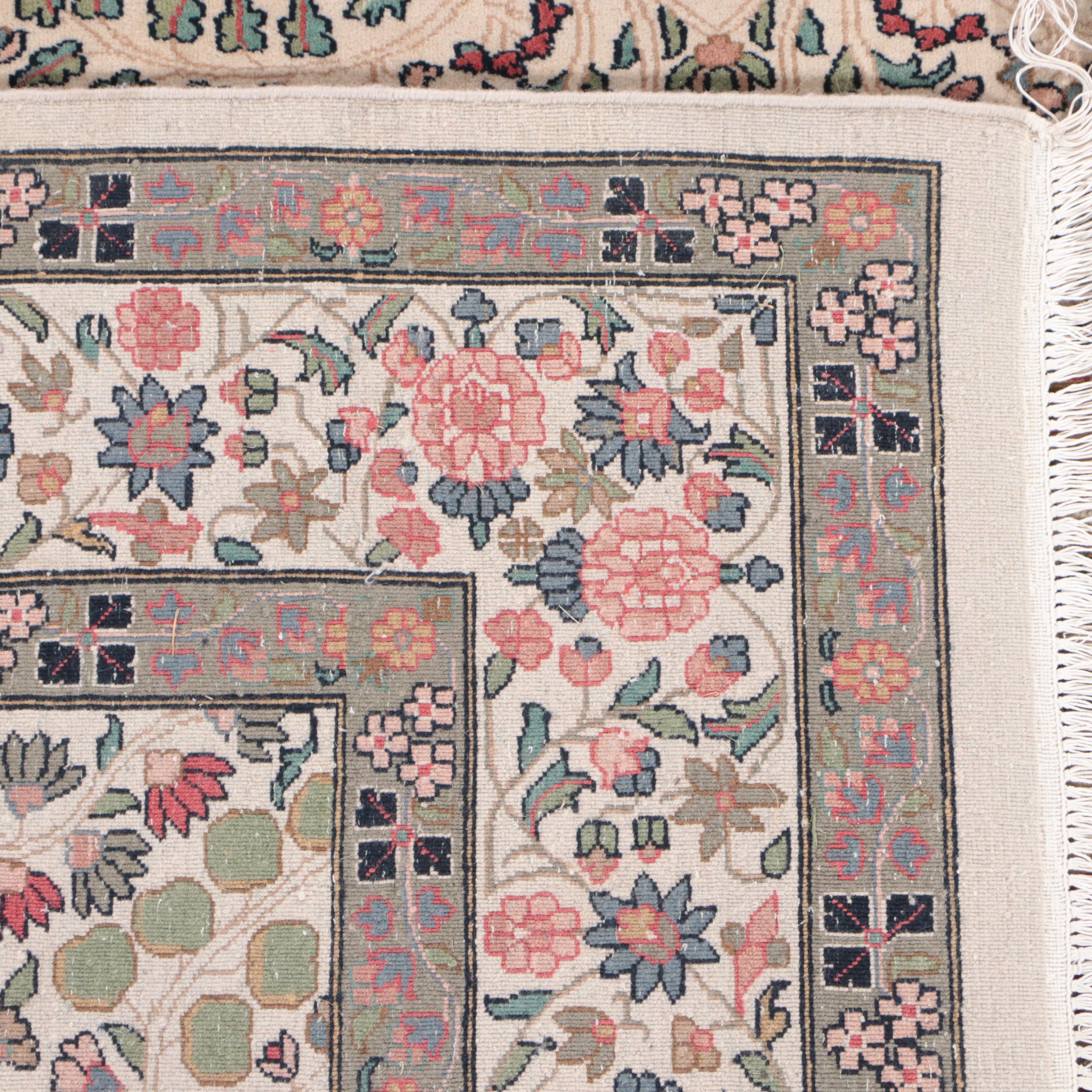 5'10 x 9'10 Hand-Knotted Persian Kerman Area Rug