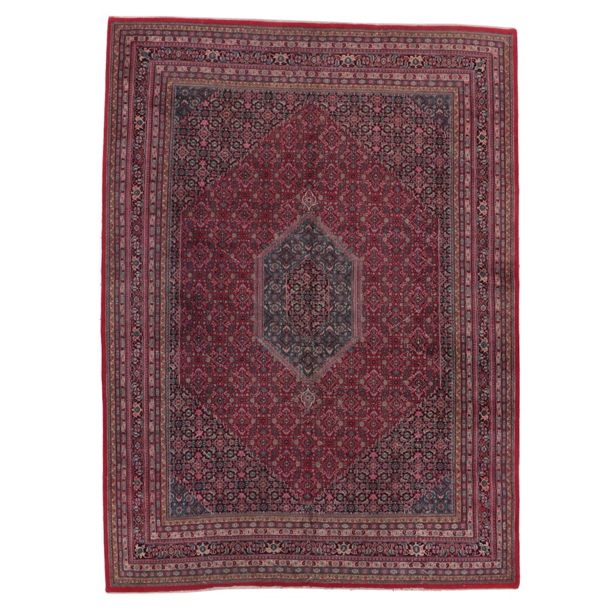 9' x 12'4 Hand-Knotted Persian Bijar Room Sized Rug