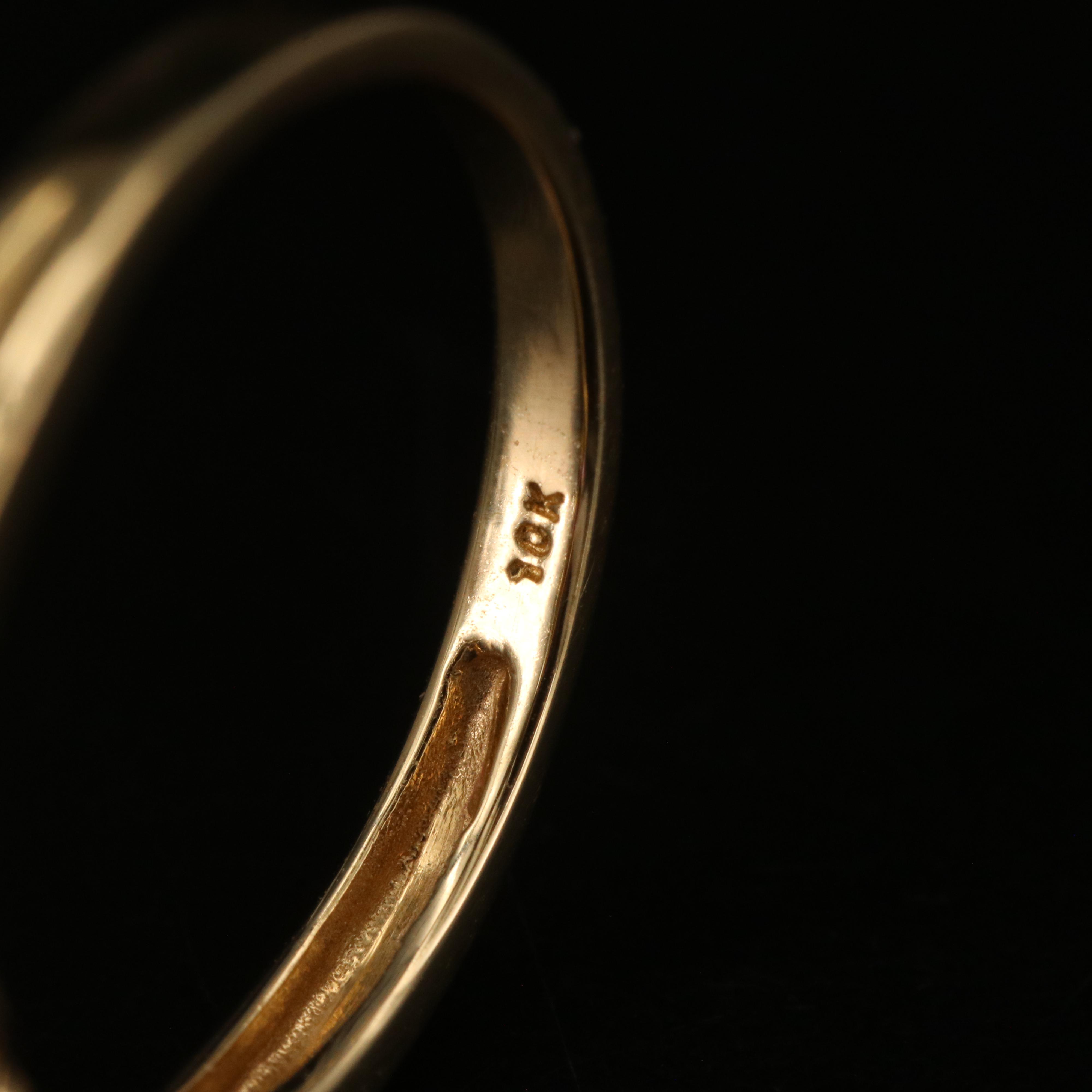 10K Amethyst and Diamond Ring