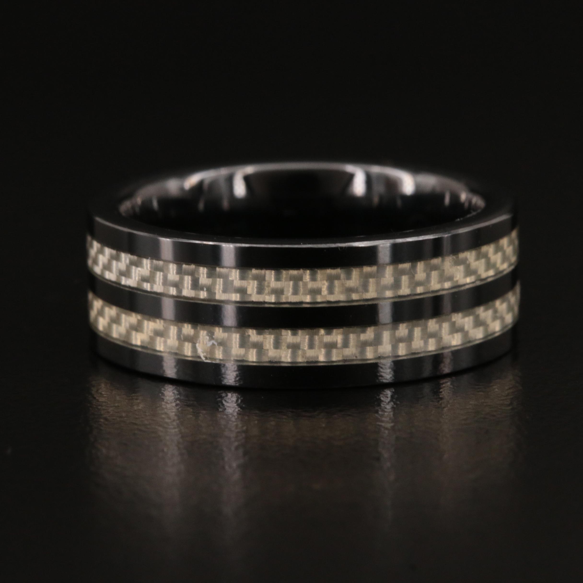 Ceramic Band with Woven Design