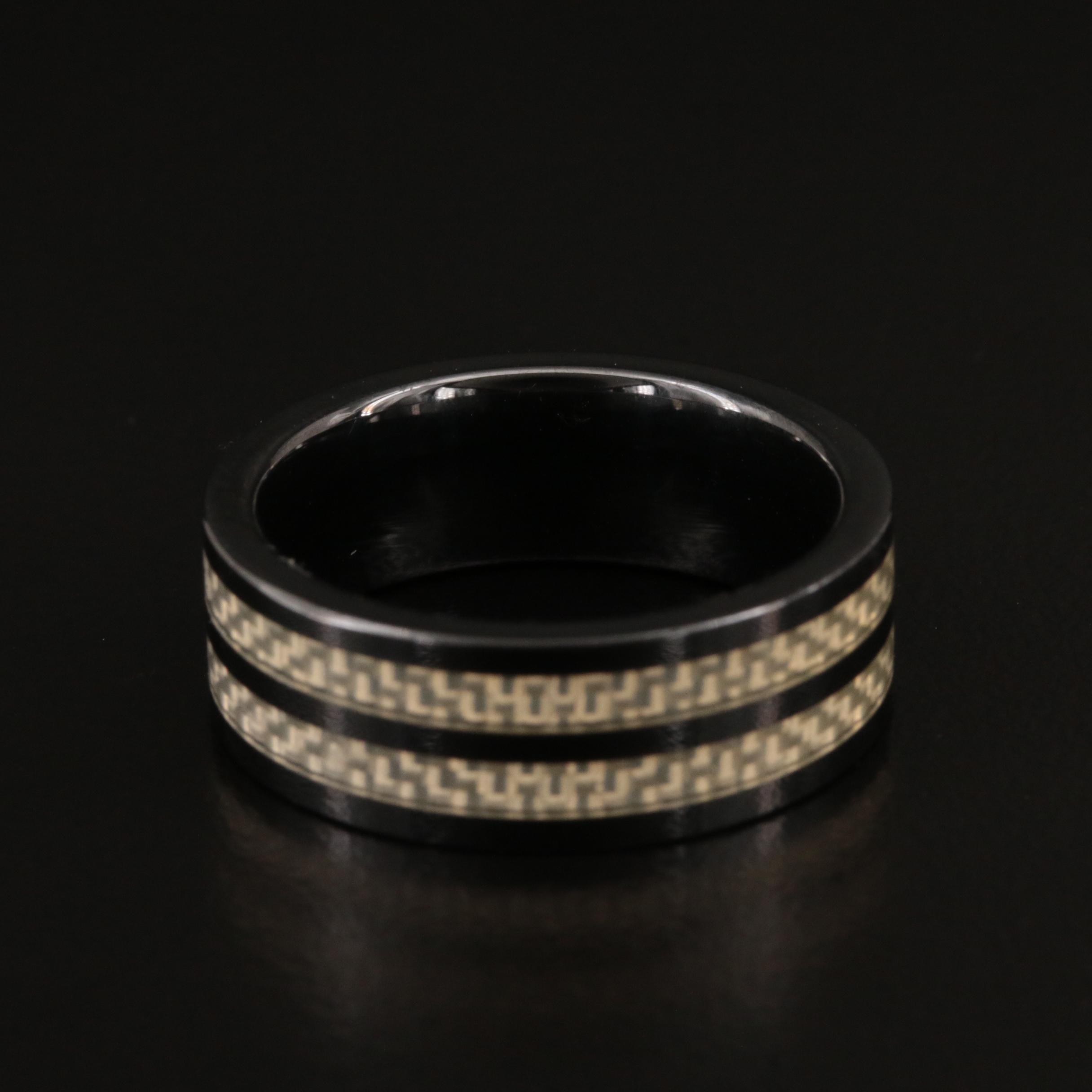 Ceramic Band with Woven Design