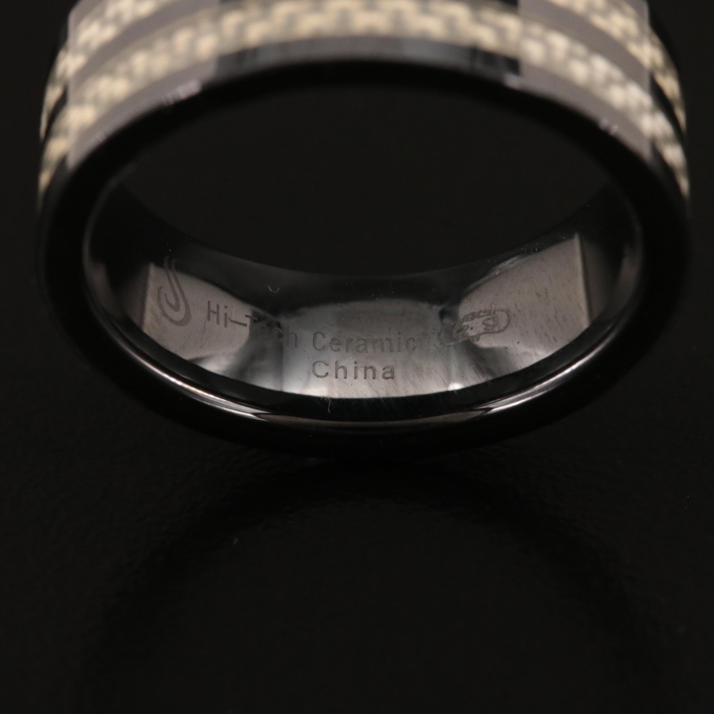 Ceramic Band with Woven Design