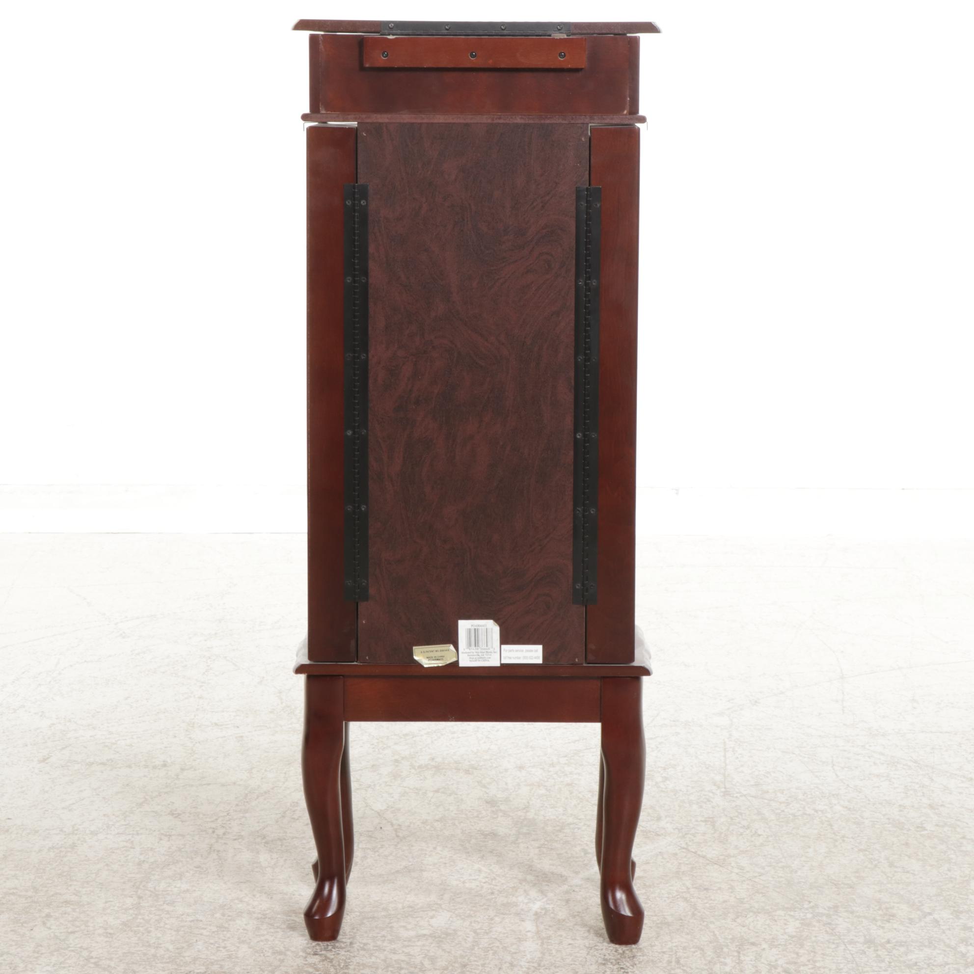 Mahogany Finished Jewelry Chest, 21st Century
