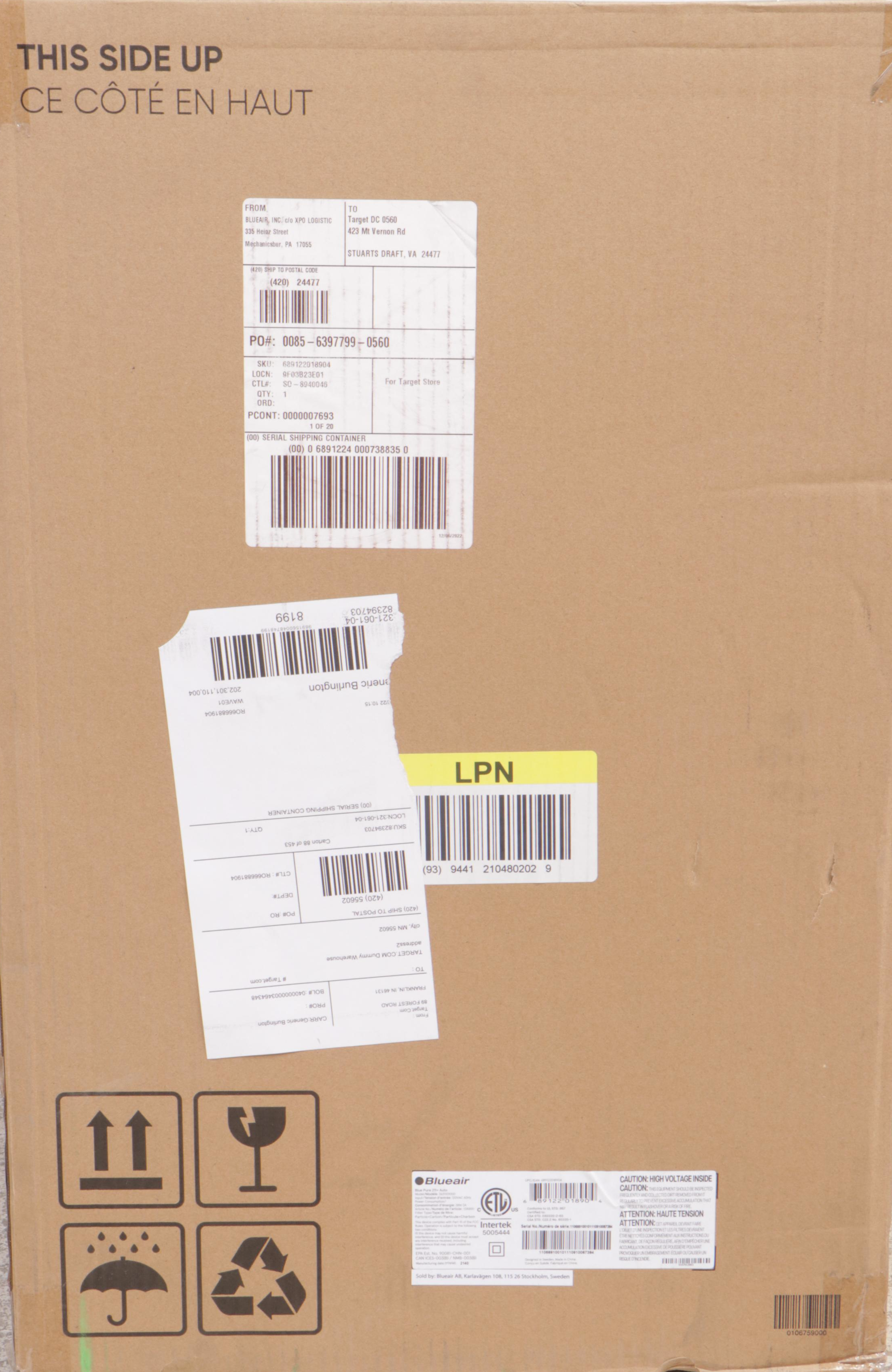 Blueair Blue Pure 211+ Auto Carbon Air Purifier