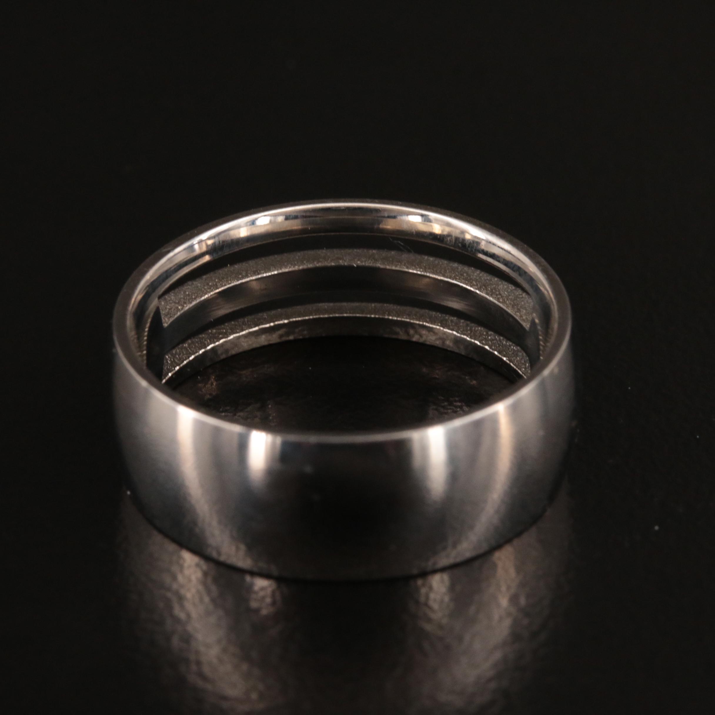 Stainless Steel Band with Open Work Rows