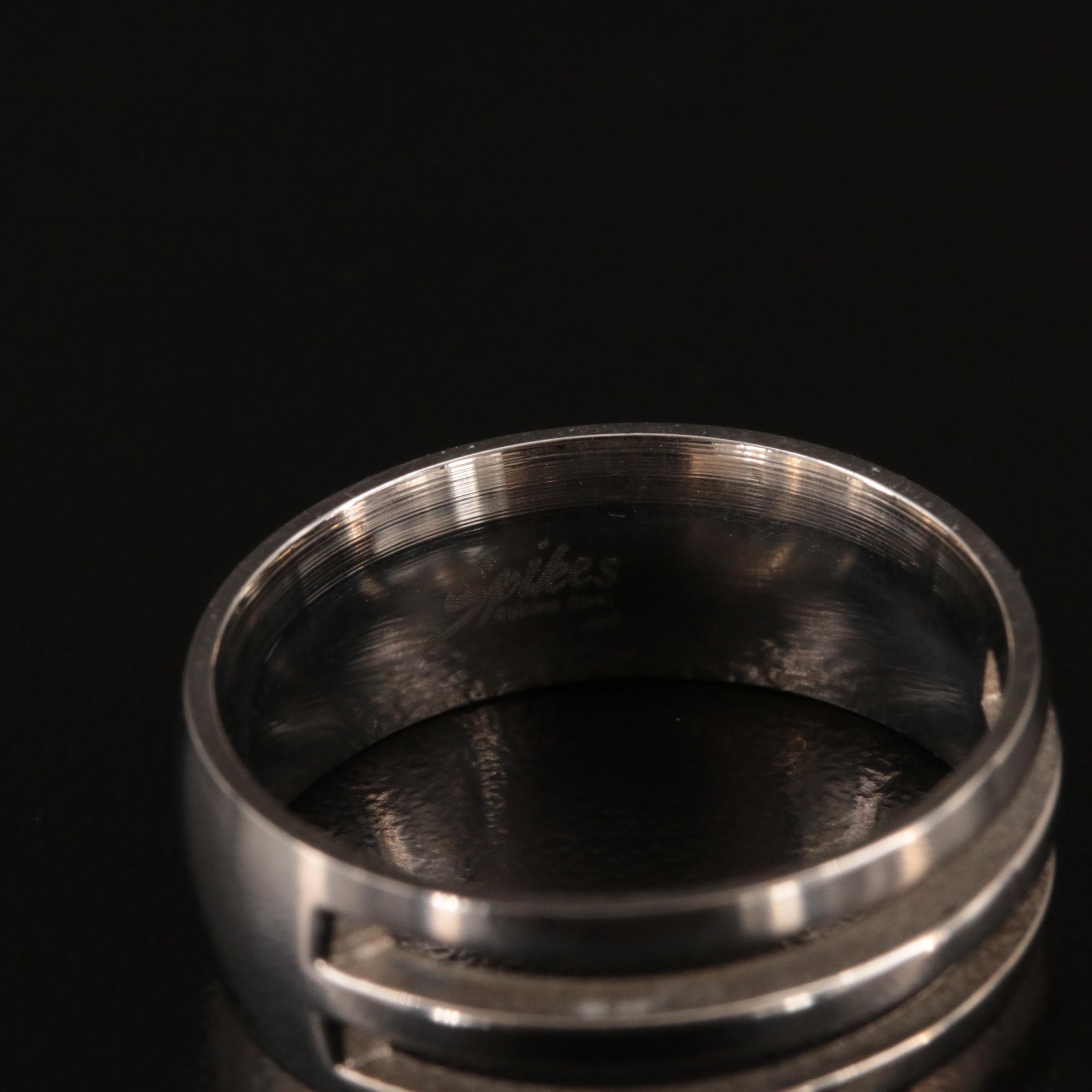 Stainless Steel Band with Open Work Rows