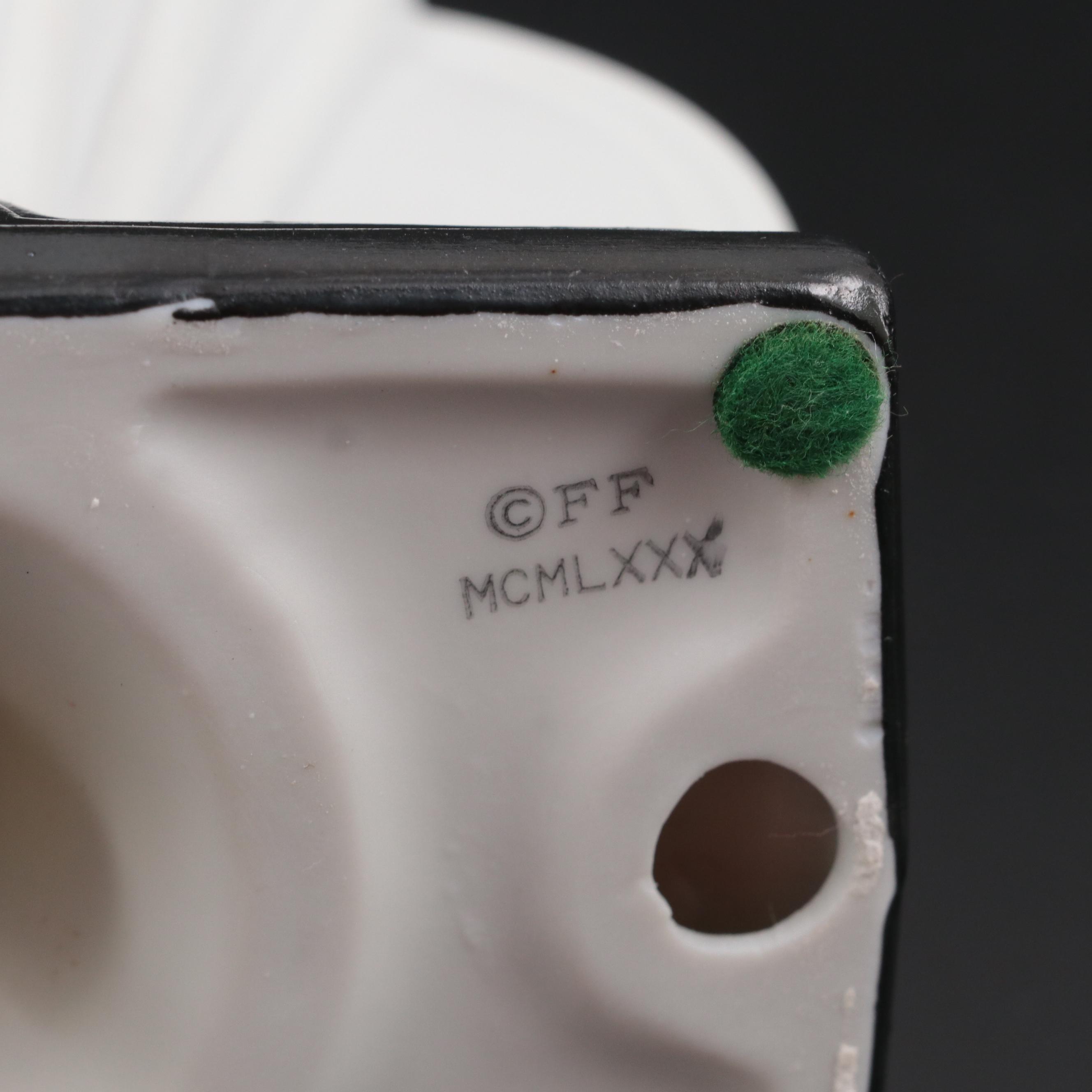 Fitz & Floyd Art Deco Style Ceramic Table Lamp, 1980