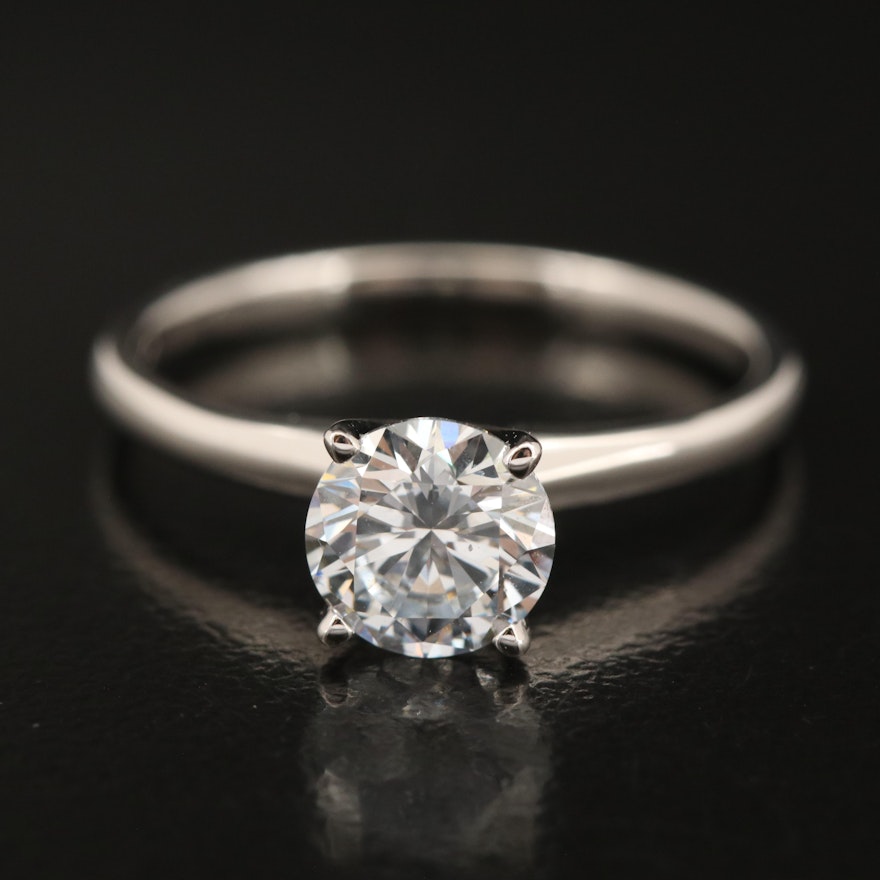 14K 1.09 CT Lab Grown Diamond Solitaire Ring