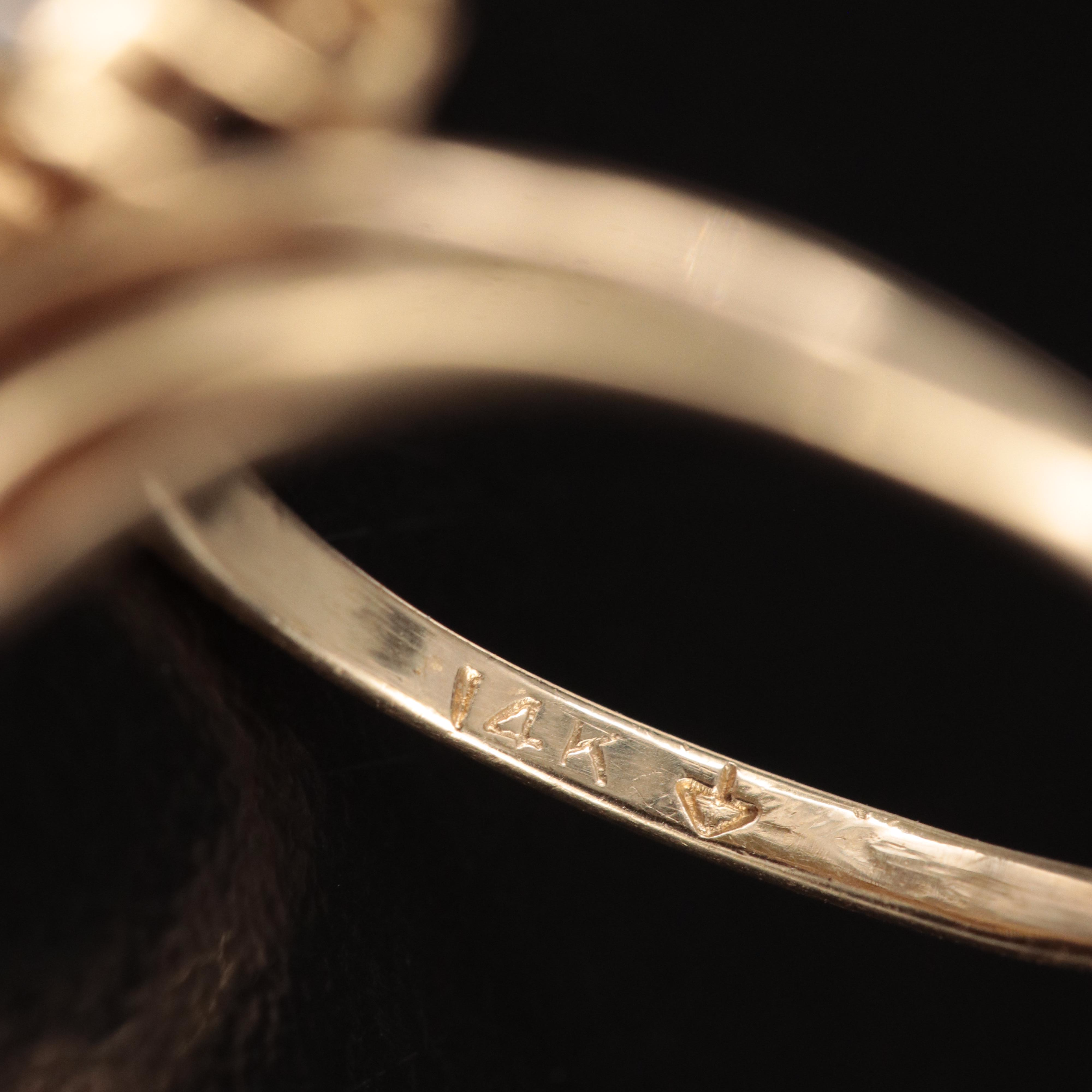 14K 0.40 CTW Diamond Cluster Ring