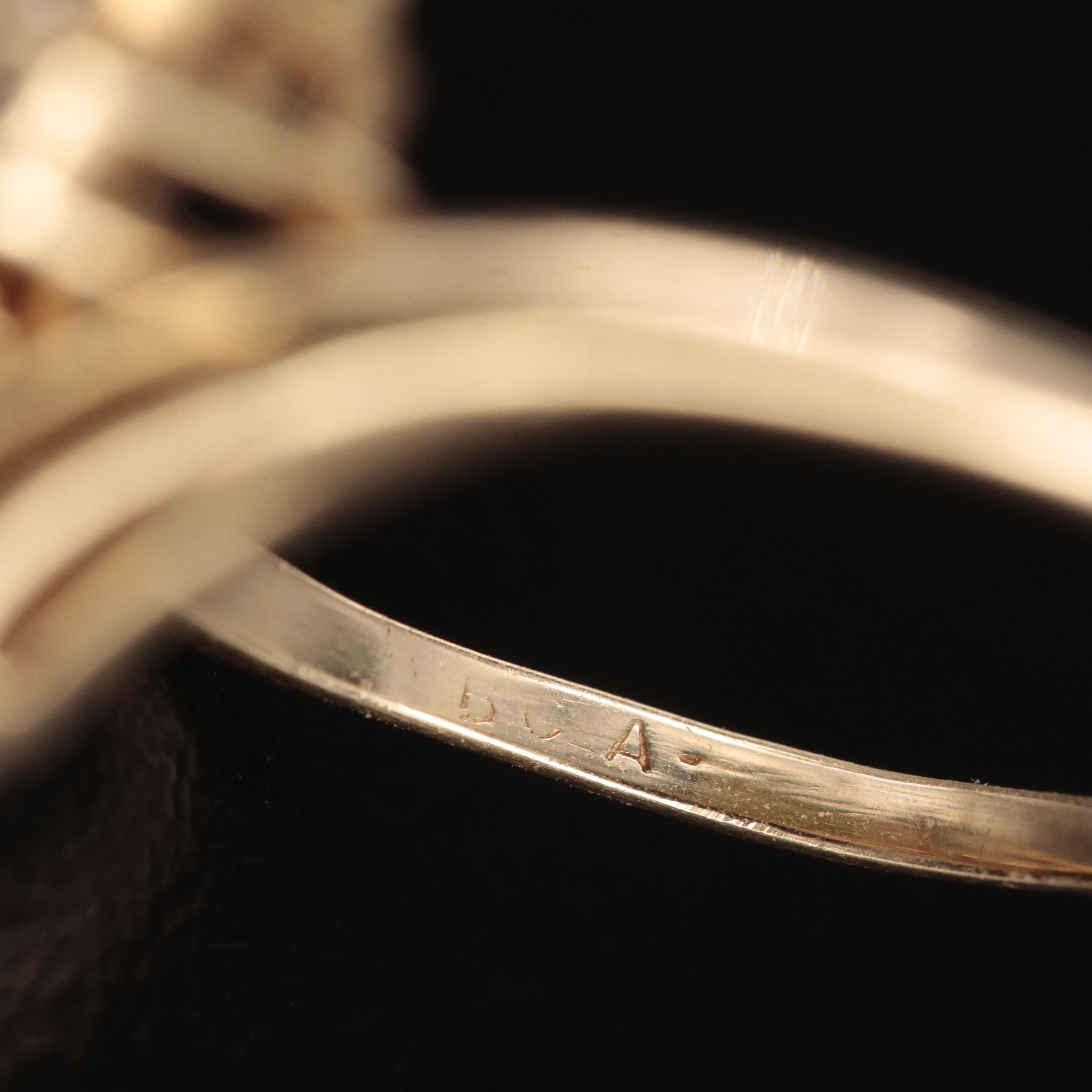 14K 0.40 CTW Diamond Cluster Ring