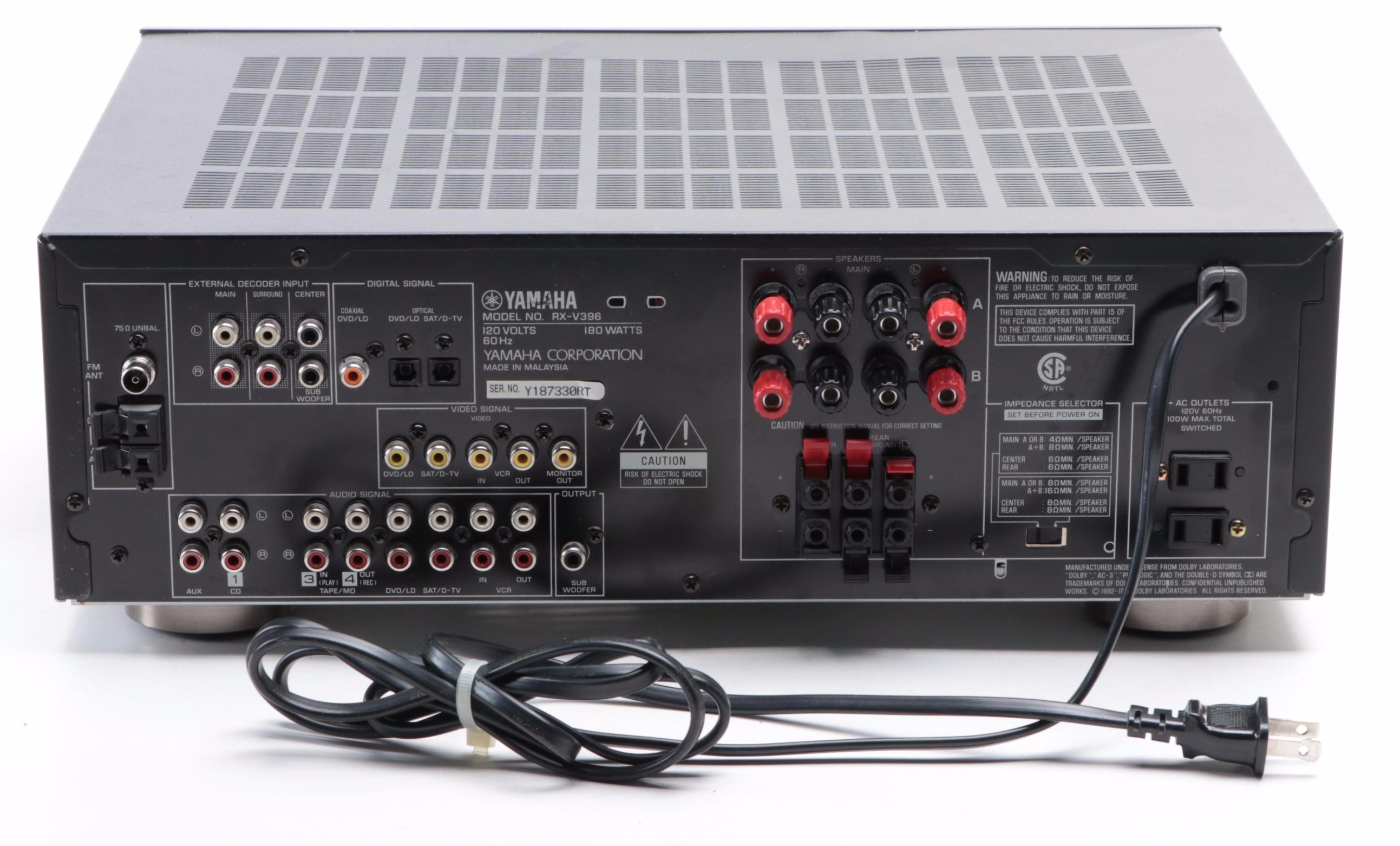 Yamaha AV Receiver With Klipsch and Harman Kardon Bookshelf Speakers