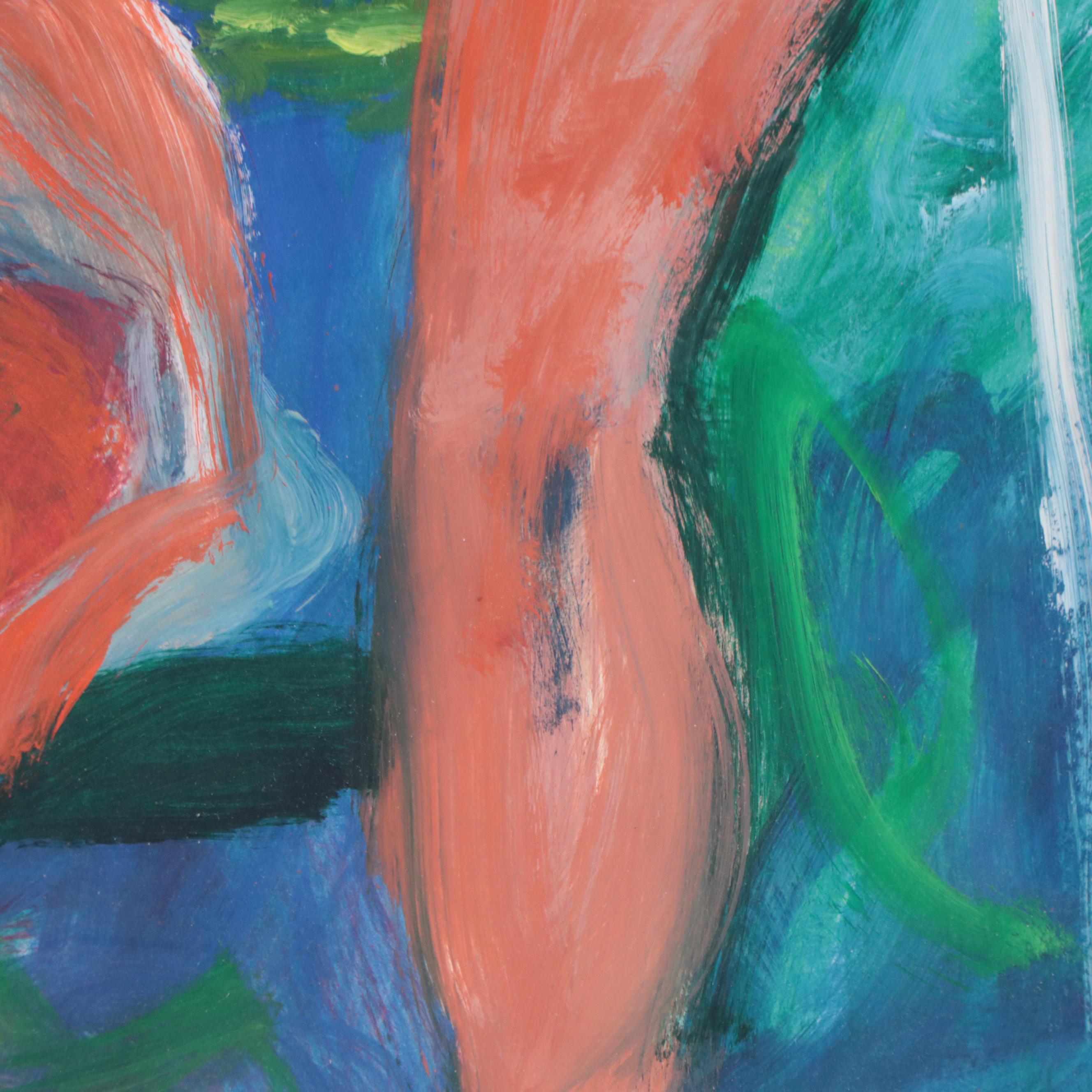 Abstract Nude Acrylic Painting