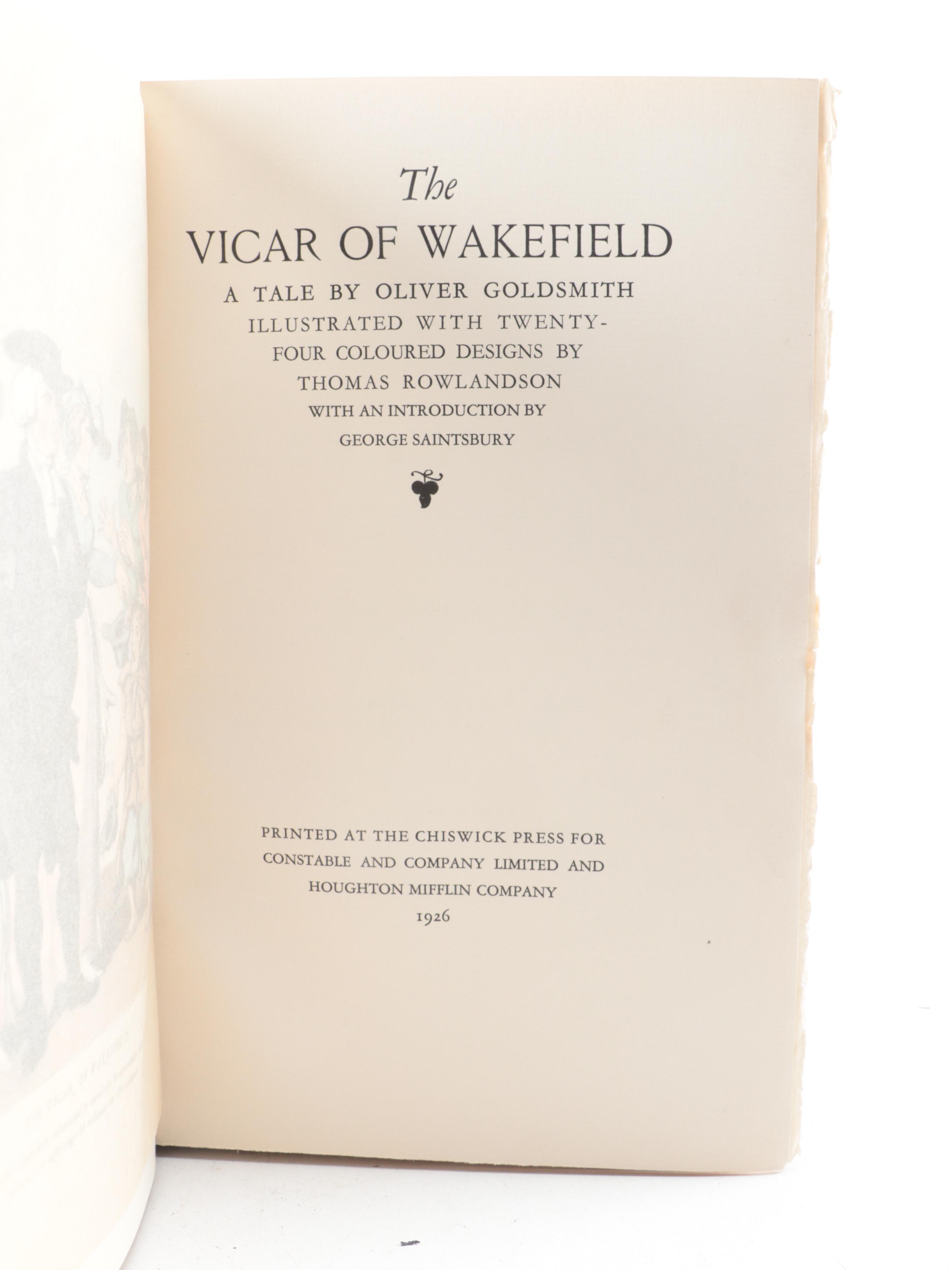 Illustrated "The Vicar of Wakefield" by Oliver Goldsmith and More Books